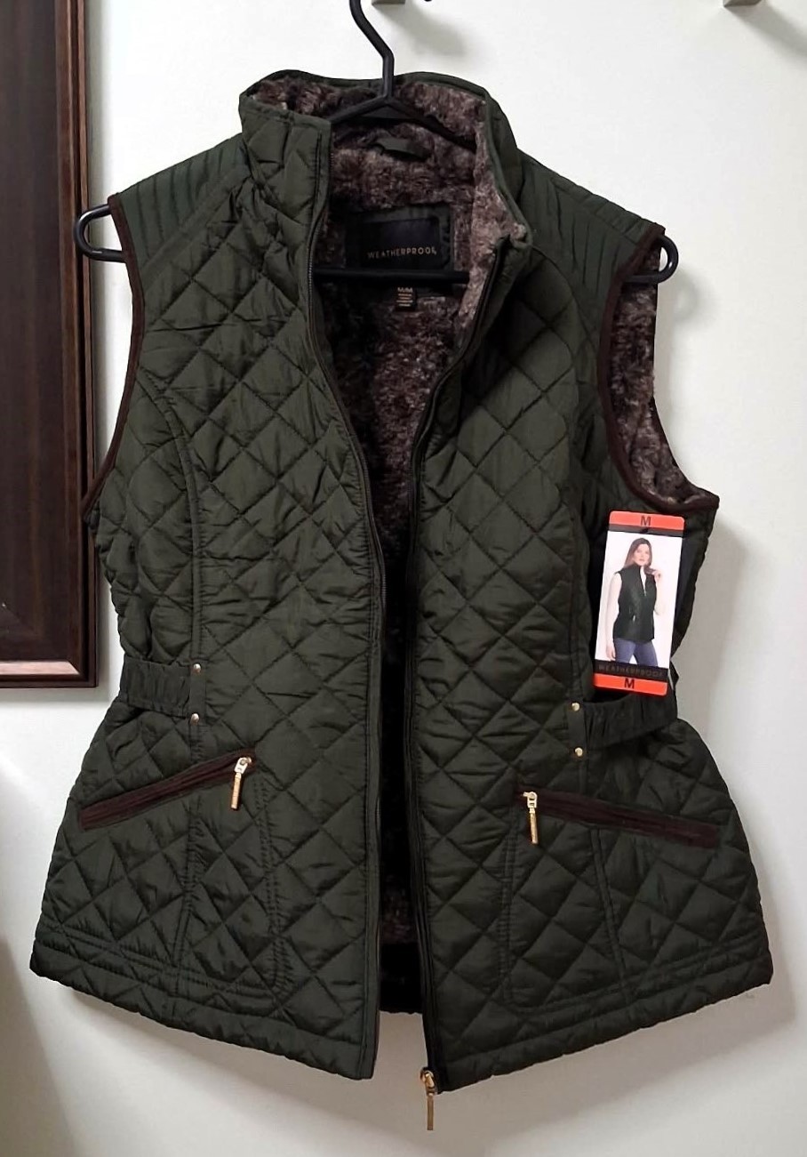 Gift for Her, NWT Quilted Puffer Vest w/ Ultra Soft Plush Lining