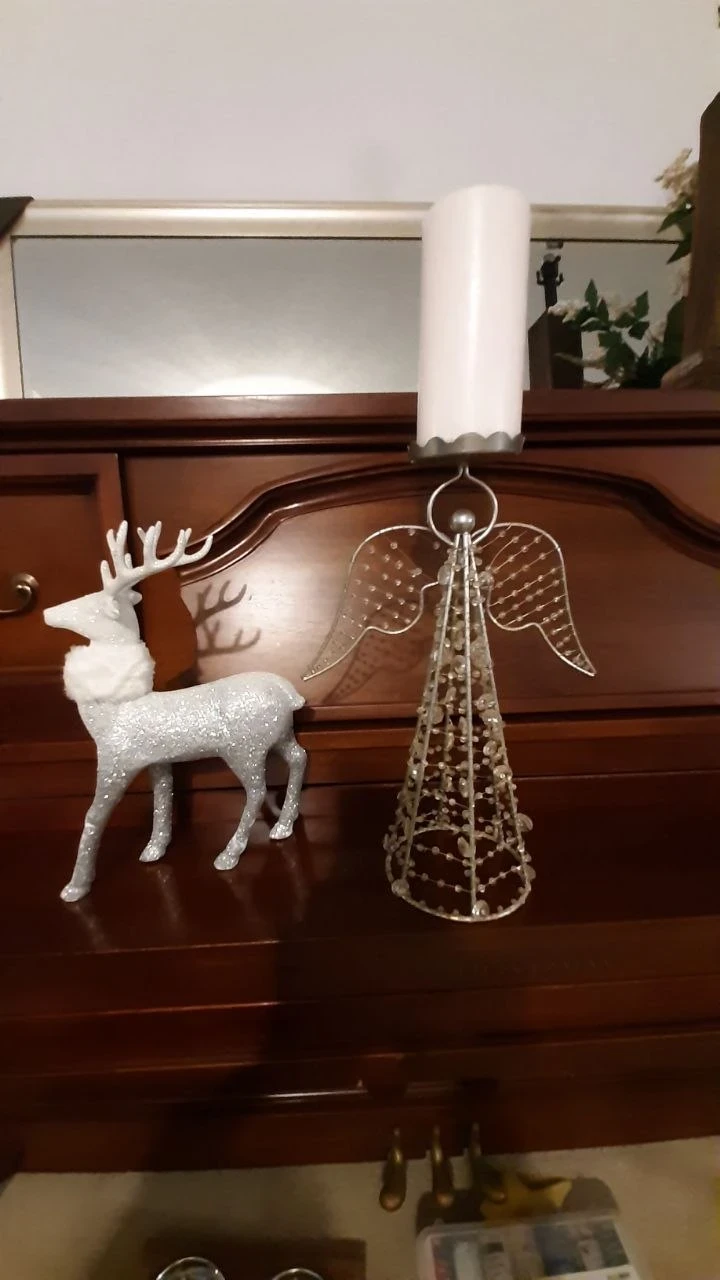 Decorative Beaded Wire Angel Candle Holder - photo 3