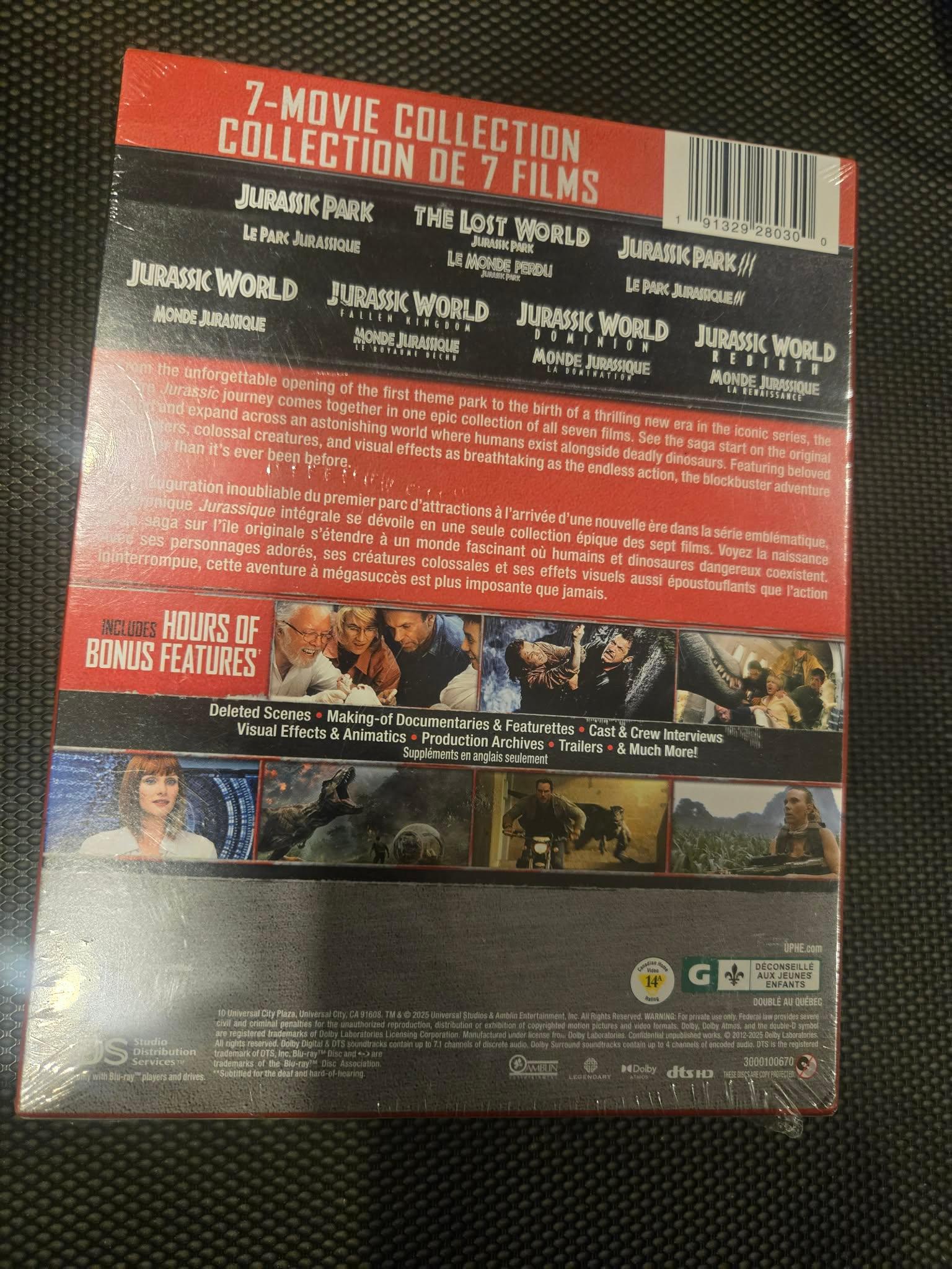 Jurassic World Collection 7 Movie Collection Blu-Ray bluray - photo 2