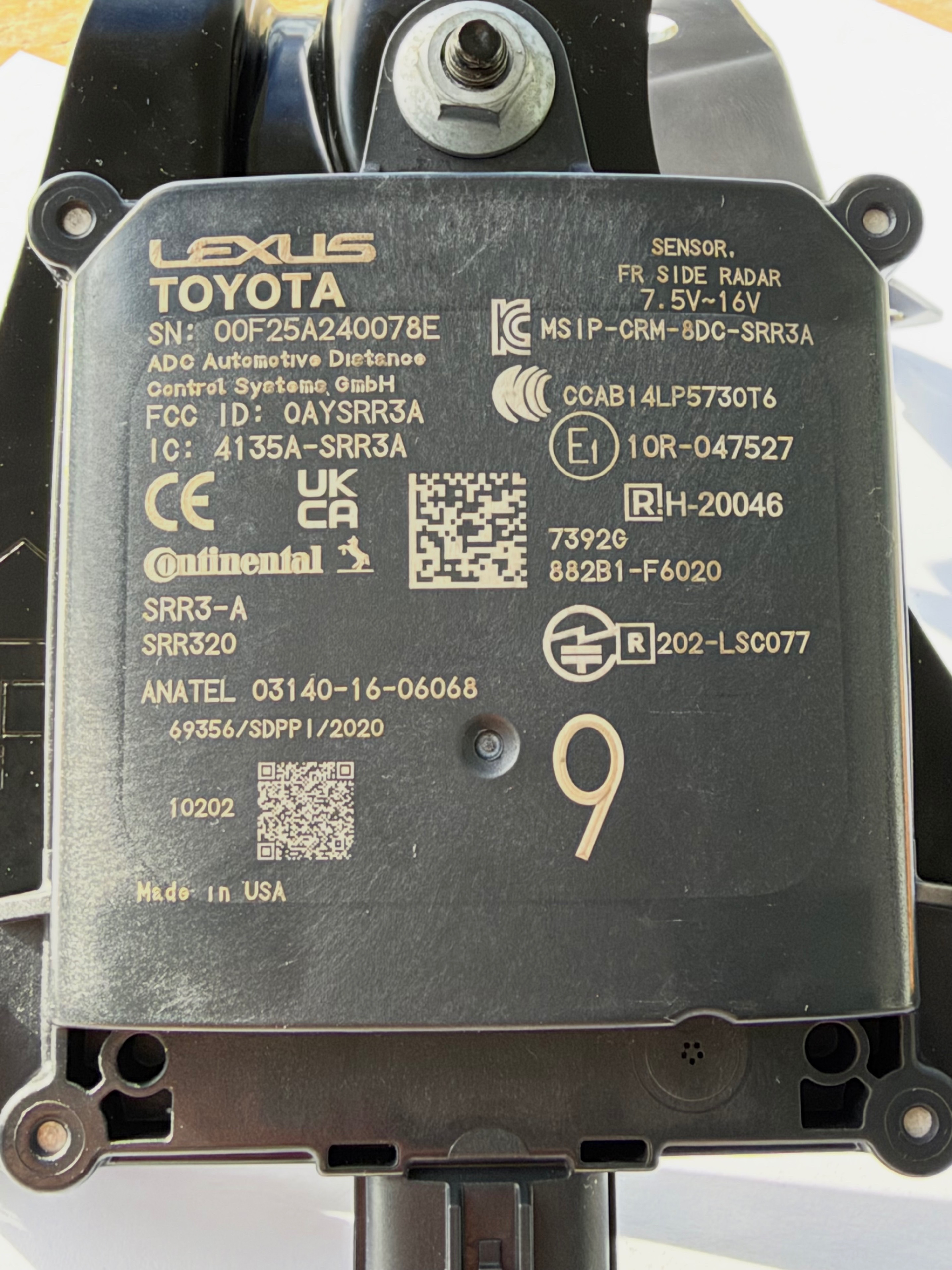 Lexus NX Blind Spot Radar (fits L/R) + Bracket 882B1-F6020 - OEM - photo 2