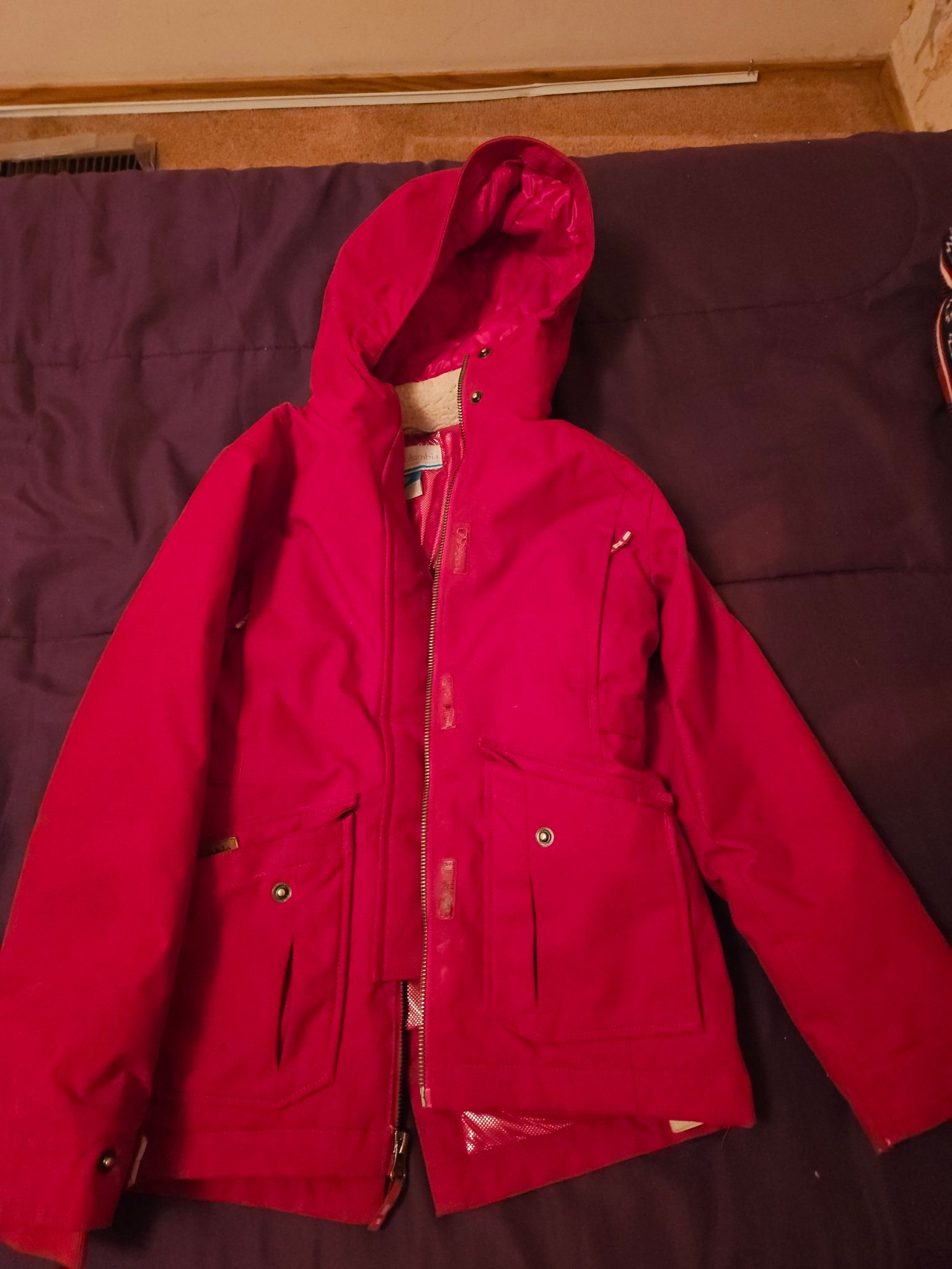 Columbia Kids Winter Jacket - Size S (7/8) - Red