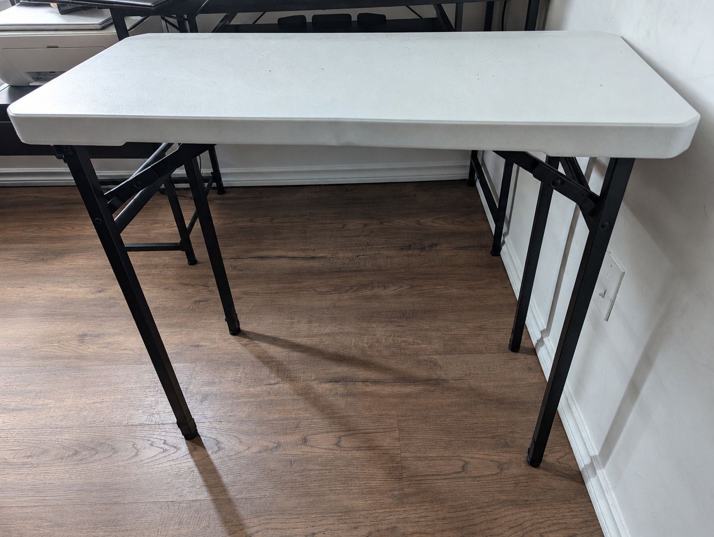 Moving Sale – White Folding Utility Table (fit 64) - photo 2