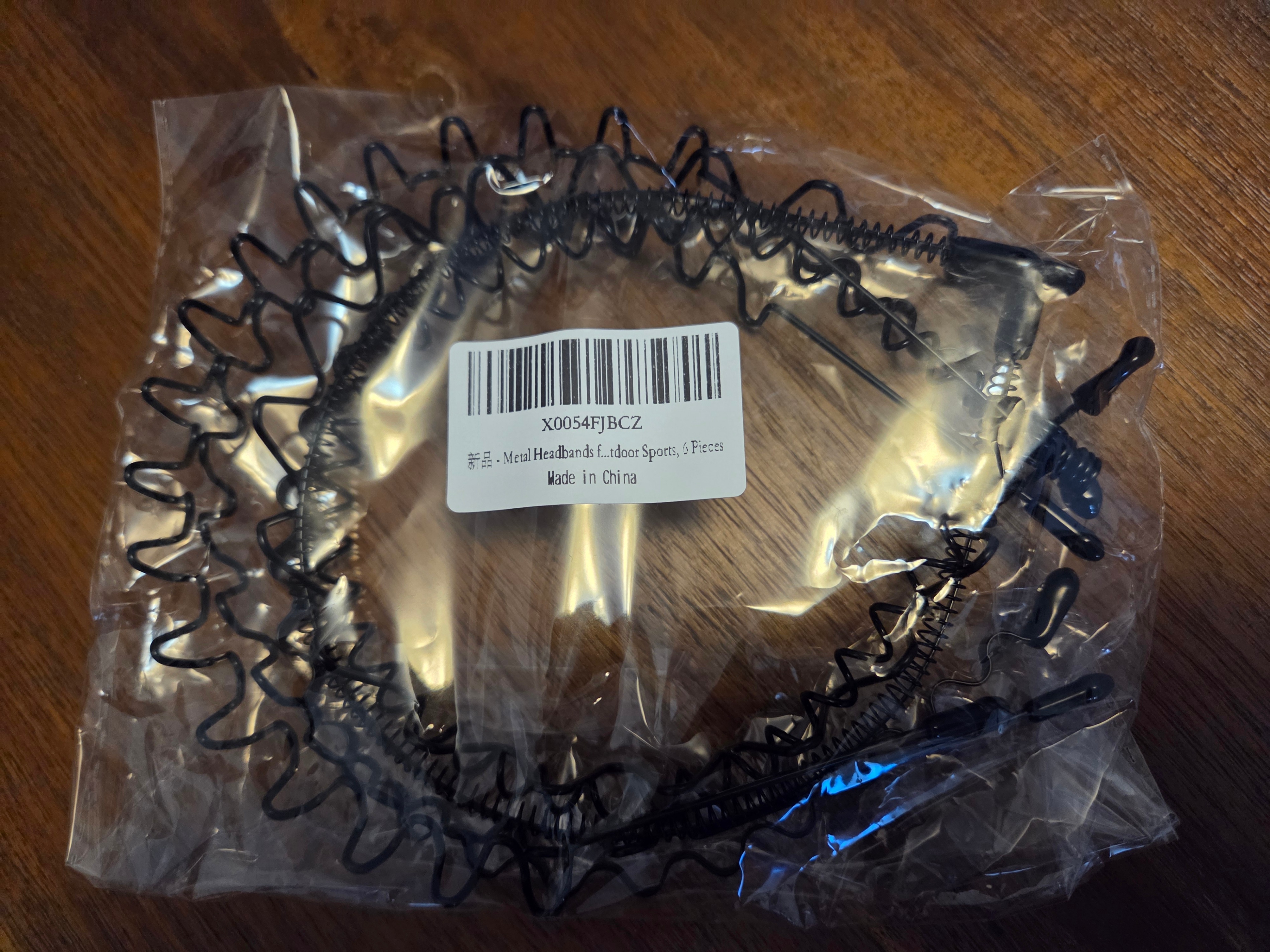 LERNOU Black Metal Headbands – New, 6-Piece Pack - photo 3