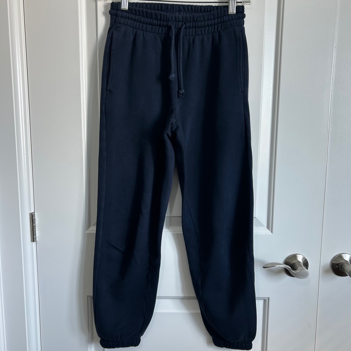 Tna (Aritzia) Navy Fleece Sweatpants – Size 2XS, Used Like New - photo 2