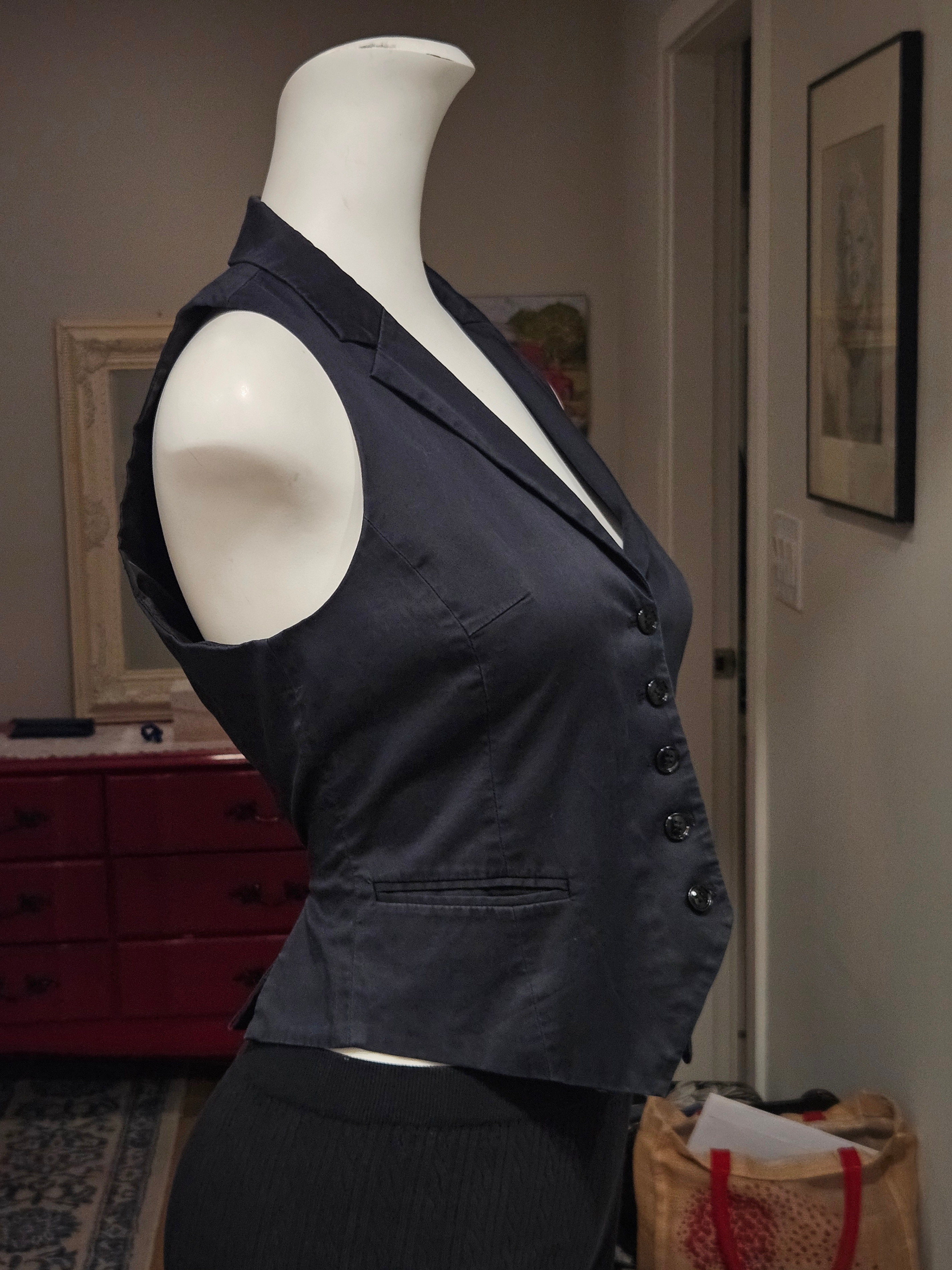 satin button up vest - photo 5