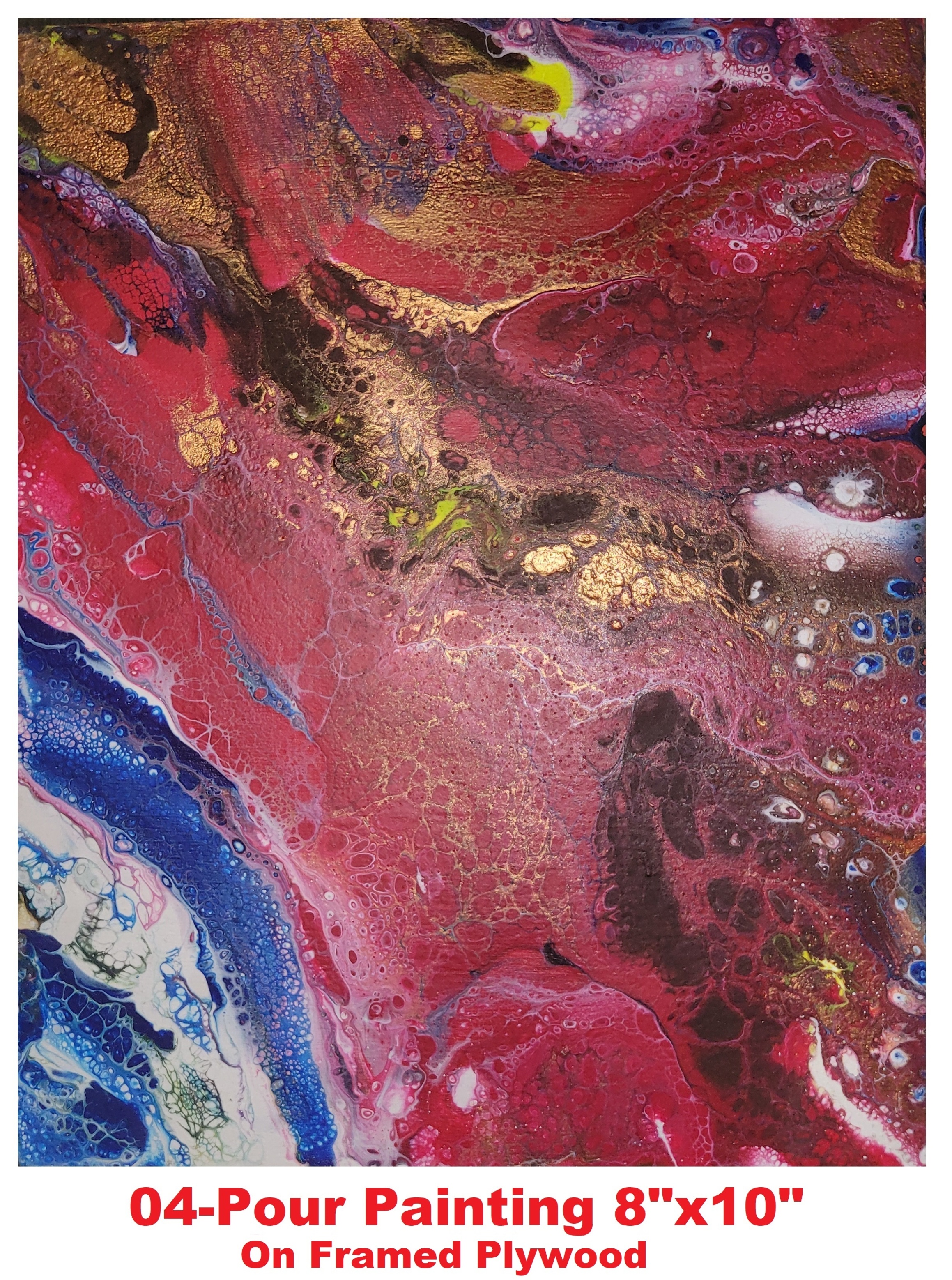 Acrylic Poured Painting - Pick up near Joyce Station