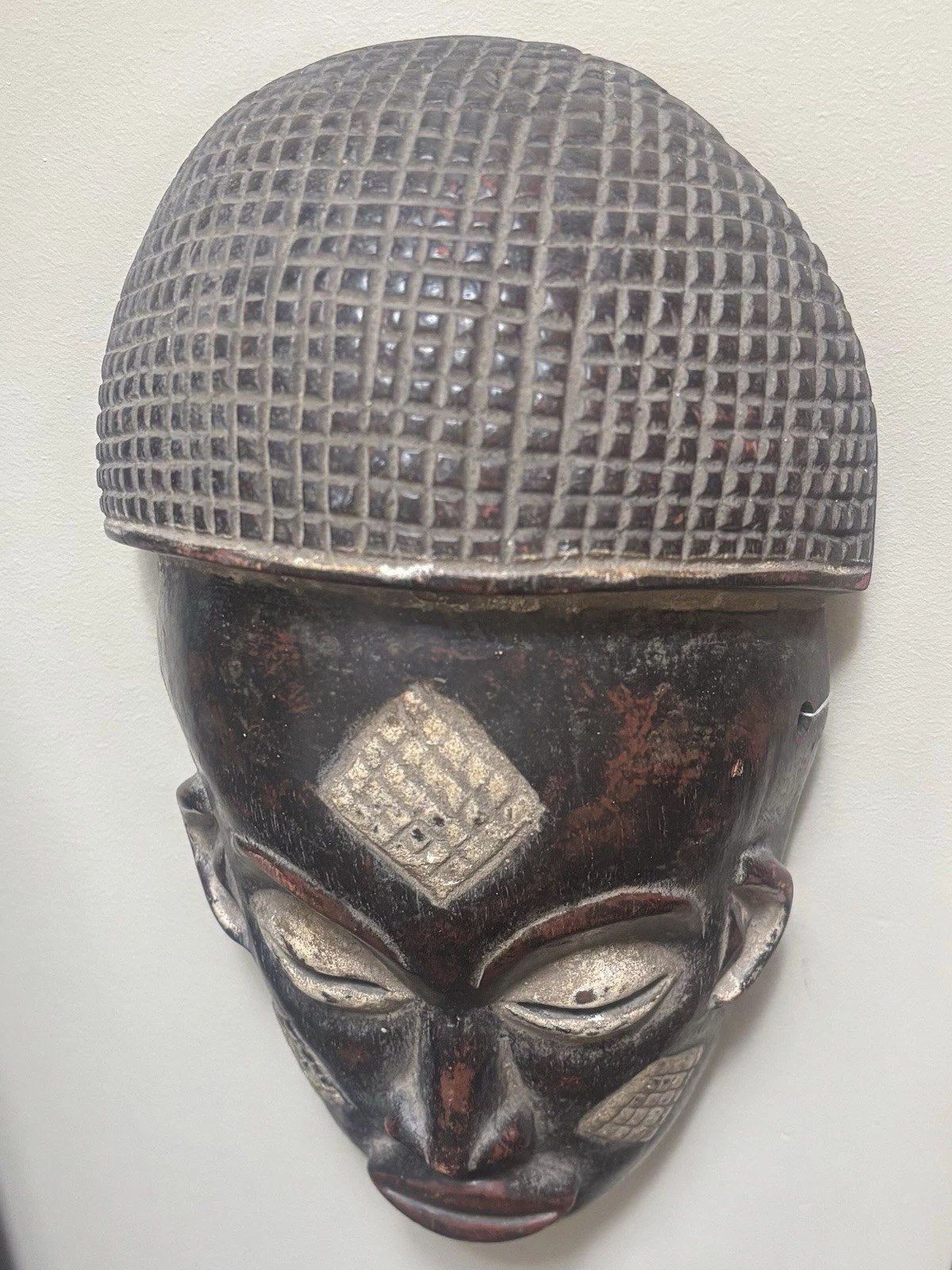 Carved Wood African-Style Mask Wall Decor - photo 4