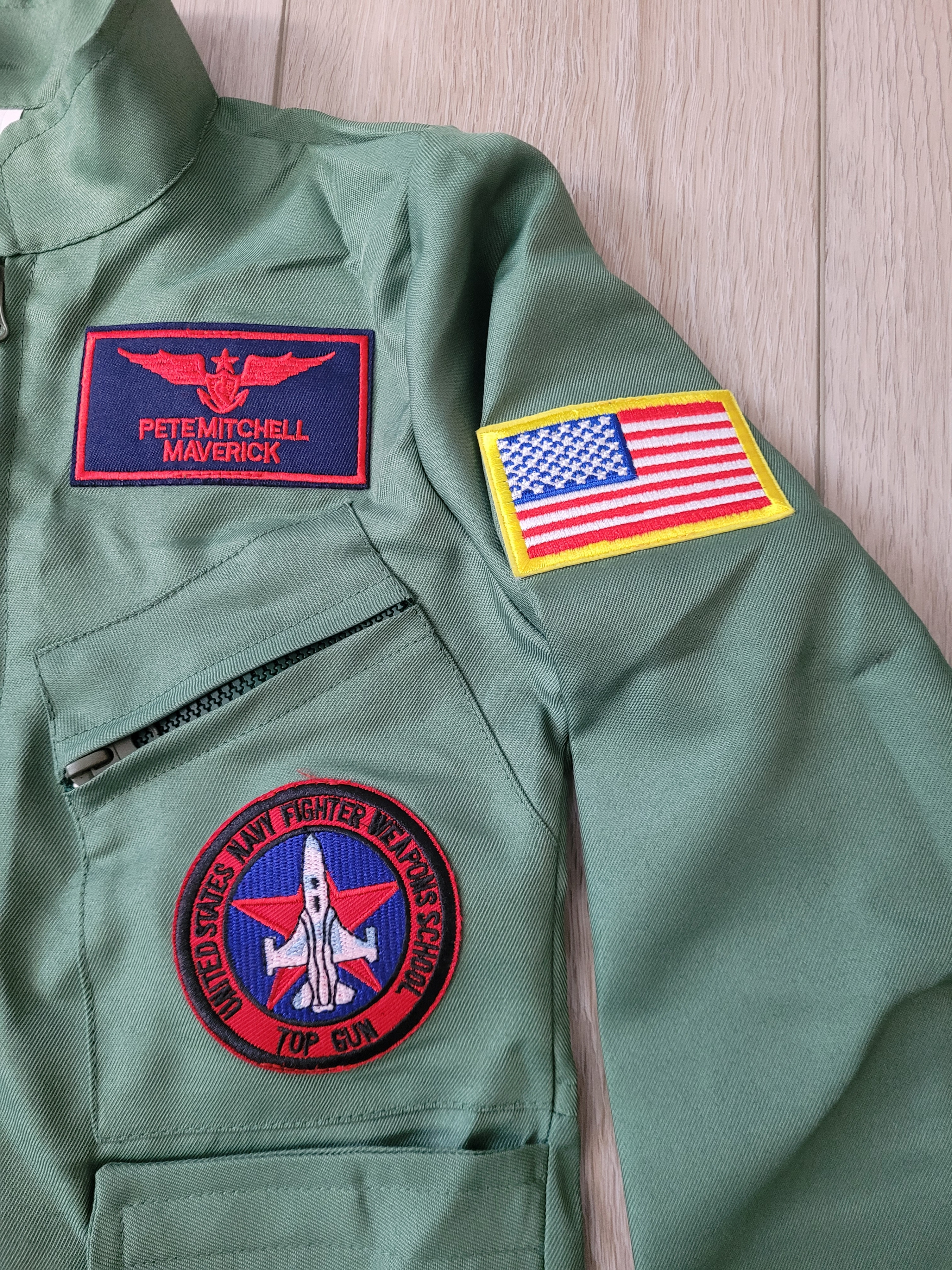 Kids Air Force Fighter Pilot Costume with Hat, Gloves & Sunglass - photo 3