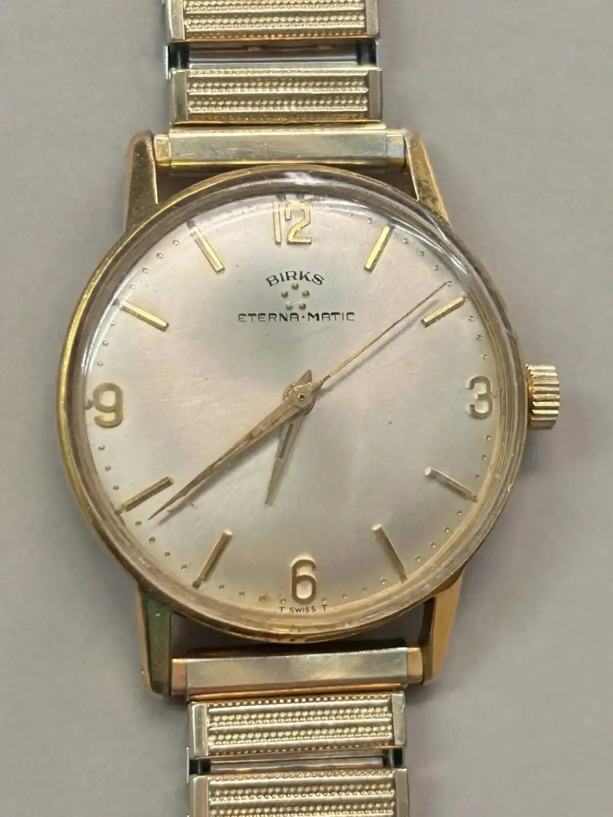 1965 Birks Eterna-Matic Automatic Watch, Engraved Caseback