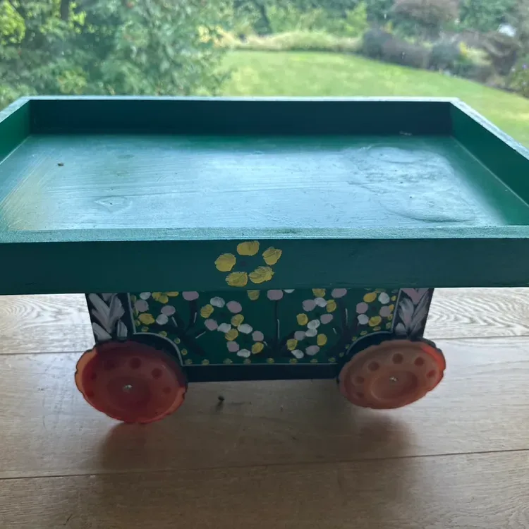 Hand-Painted Green Nostalgic fruits selling cart🥕