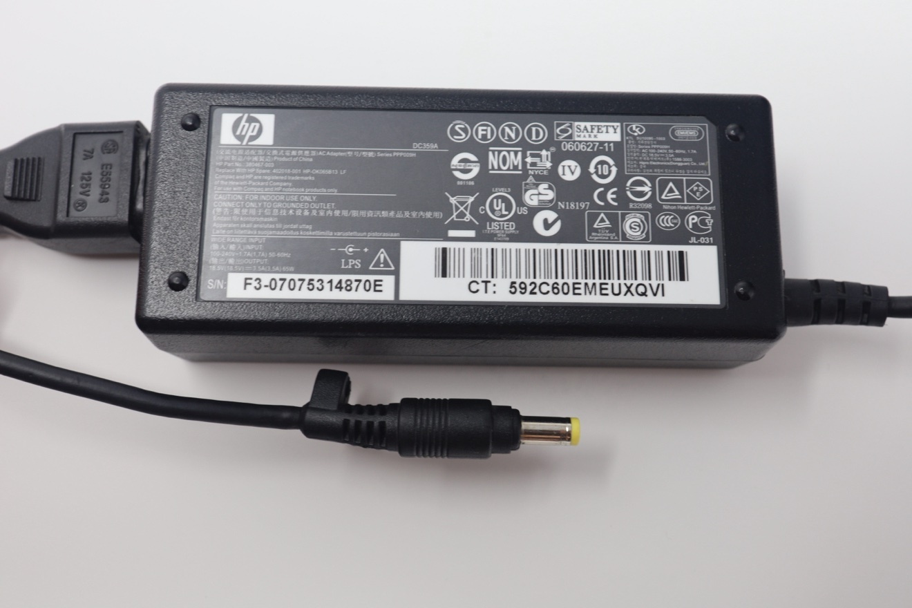 Genuine HP 65W AC Adapter PPP009H