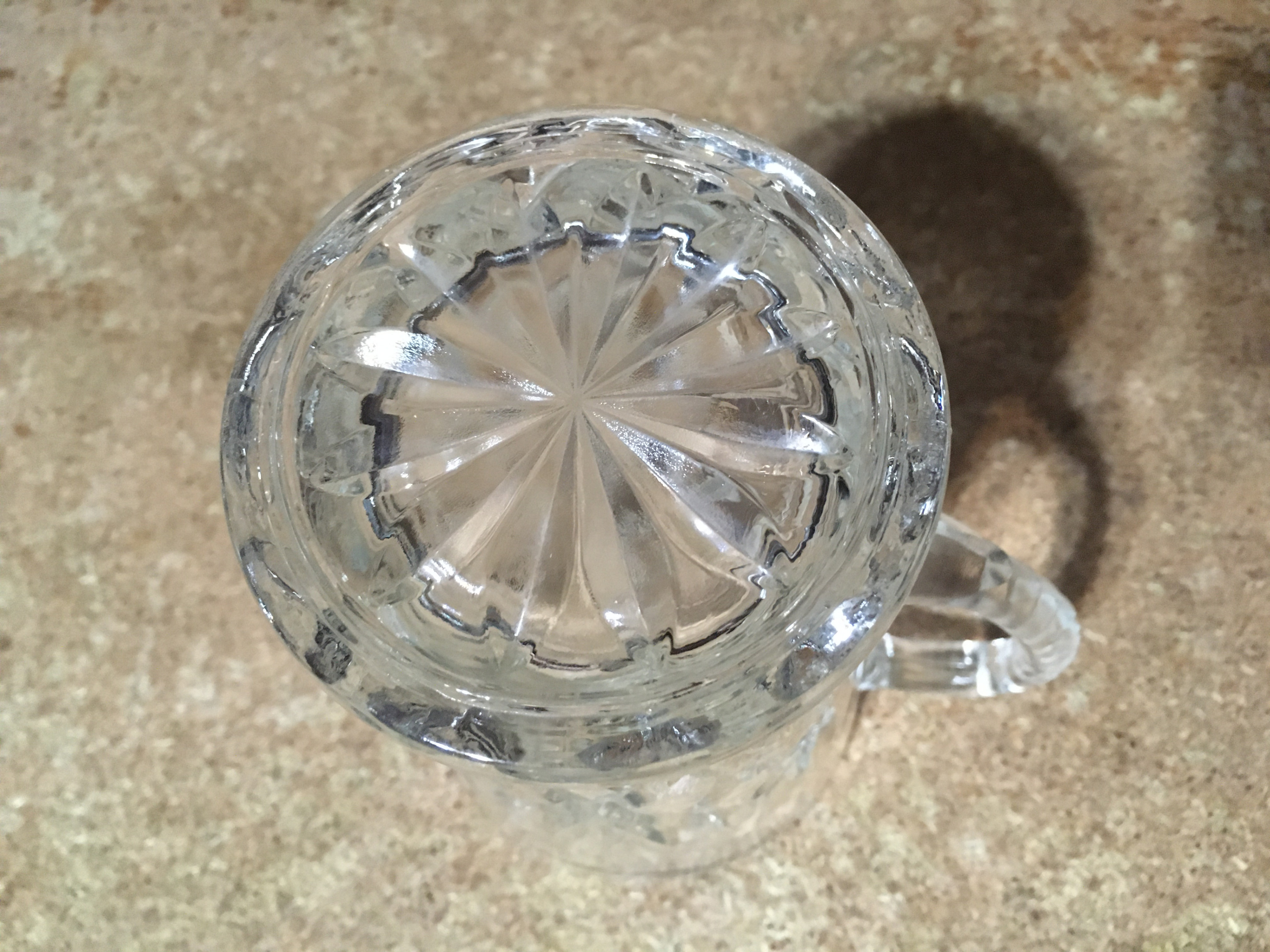 VINTAGE ANCHOR HOCKING PINEAPPLE CUT GLASS CLEAR PITCHER CREAMER - photo 5