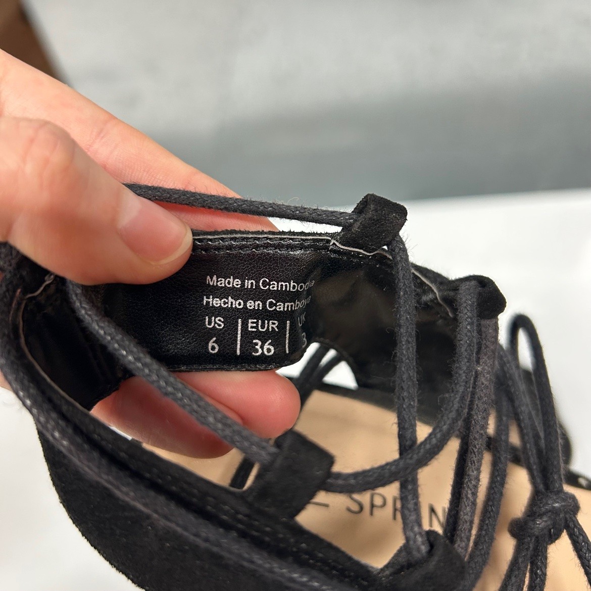 Call It Spring Black Lace-Up Block Heels – US 6, Like New - photo 4
