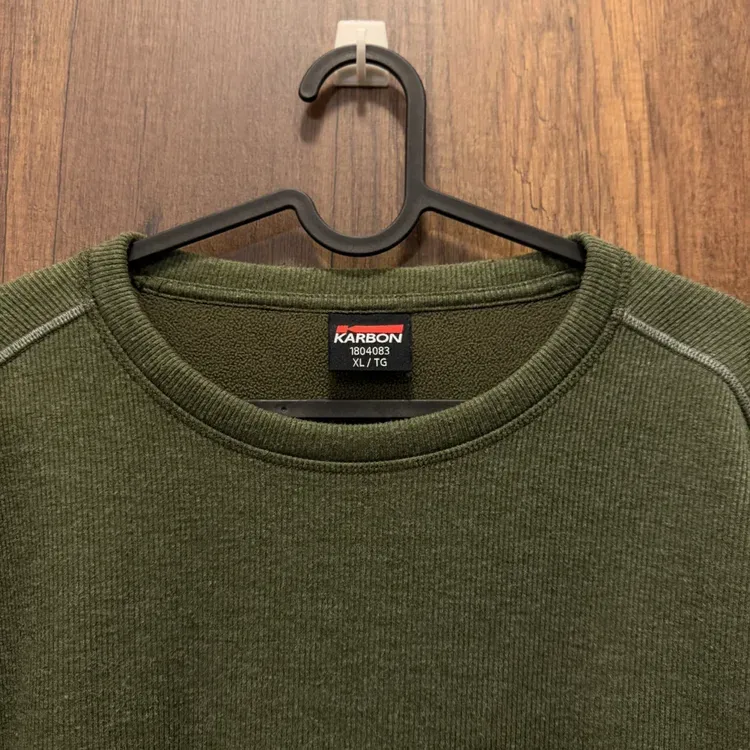 Karbon Men's Crew Neck Sweater — Olive Green, XL - photo 2