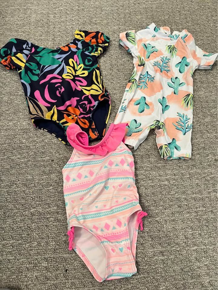 Baby Girl Swimsuit Bundle incl Rash Guard 6-12 months