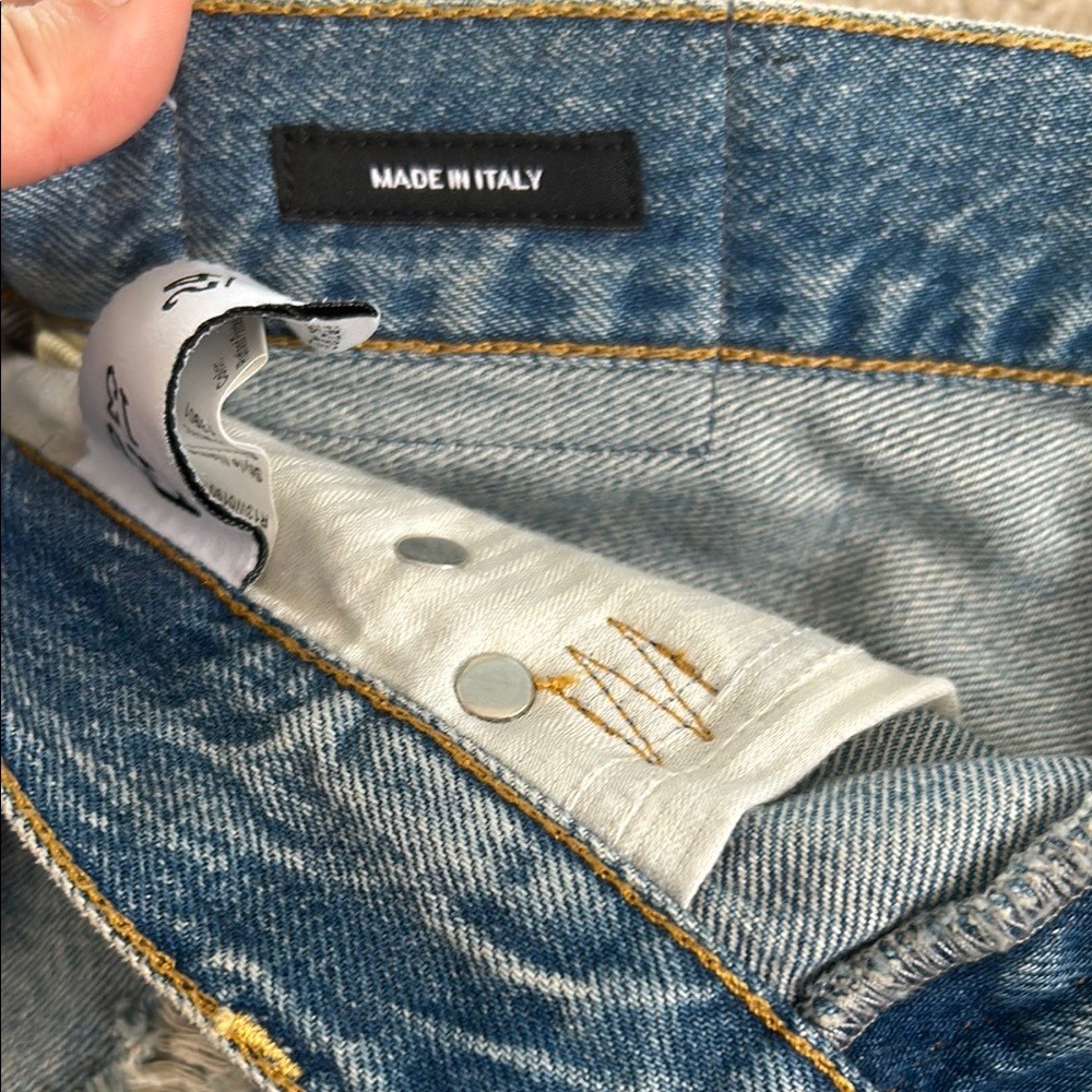 BNWT! R13 Light Blue Distressed Jean Shorts - photo 3