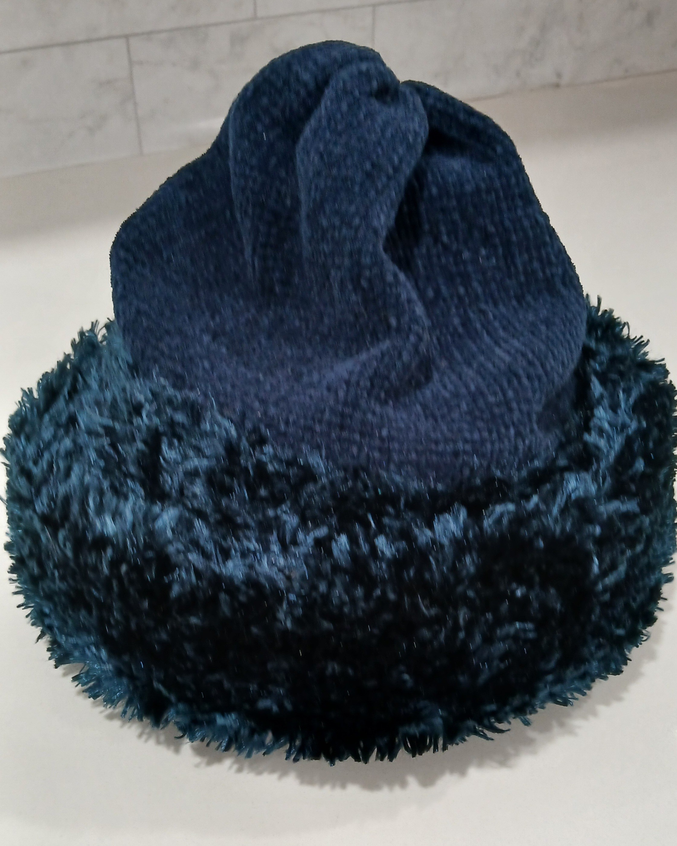Two Hats, One Size, Navy Blue with Faux Fur & Grey /Black - photo 5