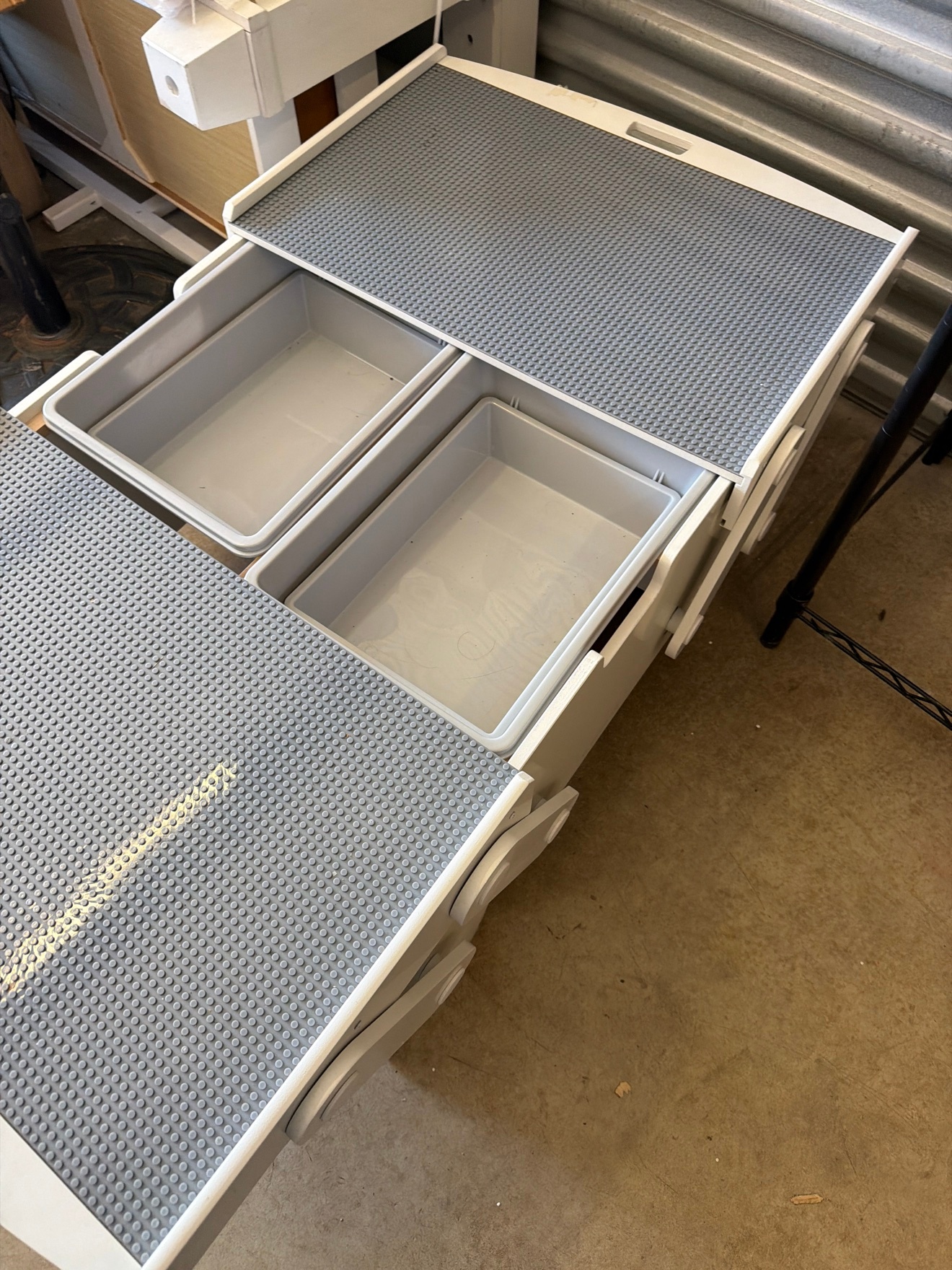 KidKraft Lego Building Table with Storage — Used - photo 2