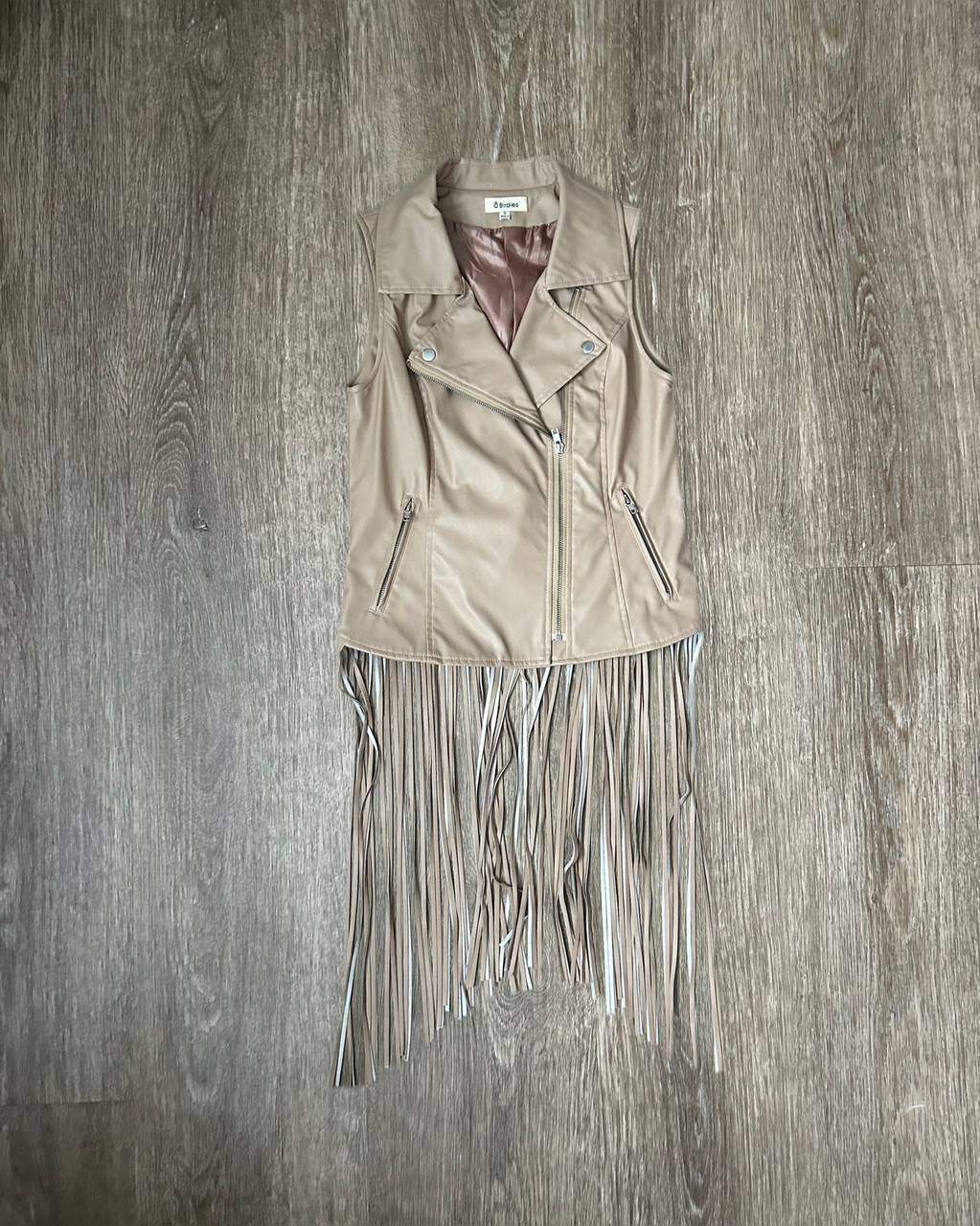 Fringe Faux Leather Vest