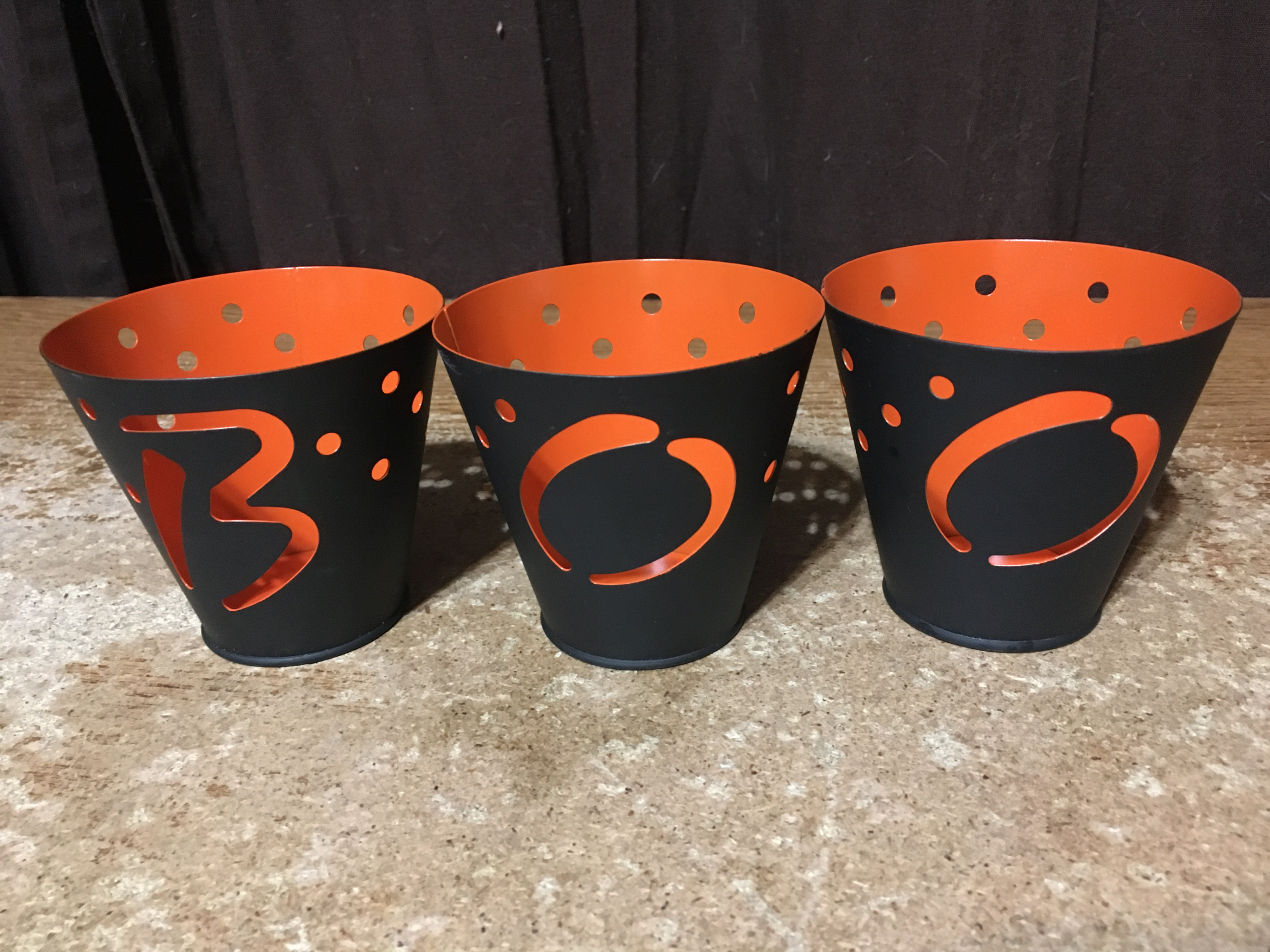 Halloween metal BOO Candle Holders Hallmark - photo 2