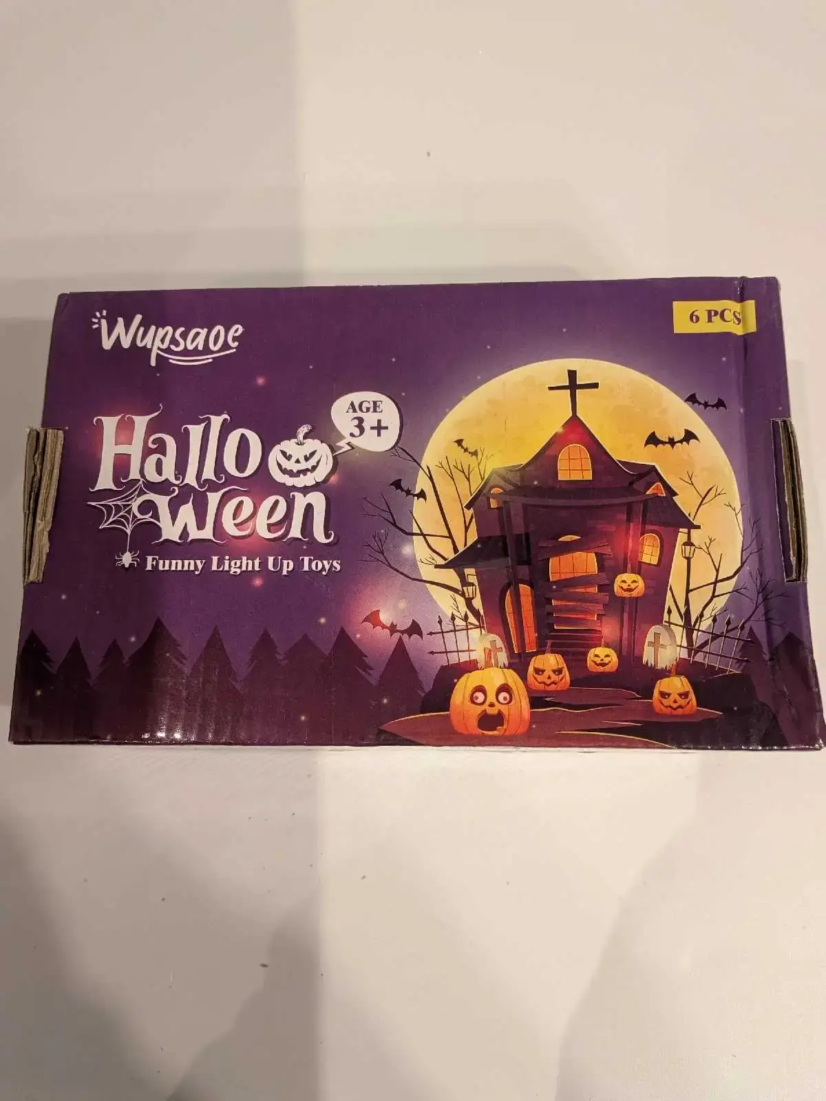 Wupsaoe Halloween Light-Up Pumpkin Toys, 6 Pack