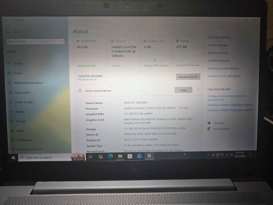 HP ZBook 14u G6 Laptop