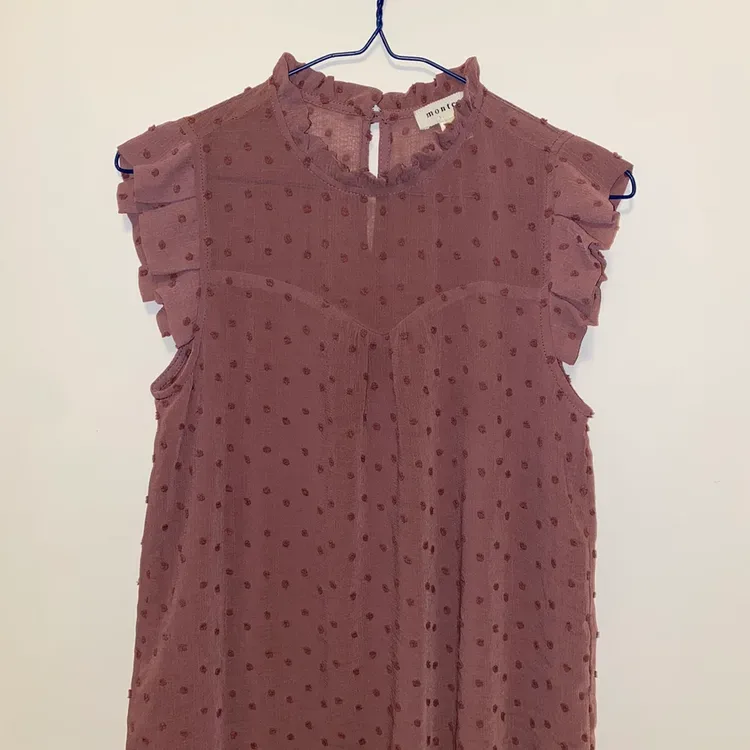 Monteau Dusty Pink Chiffon Blouse – New
