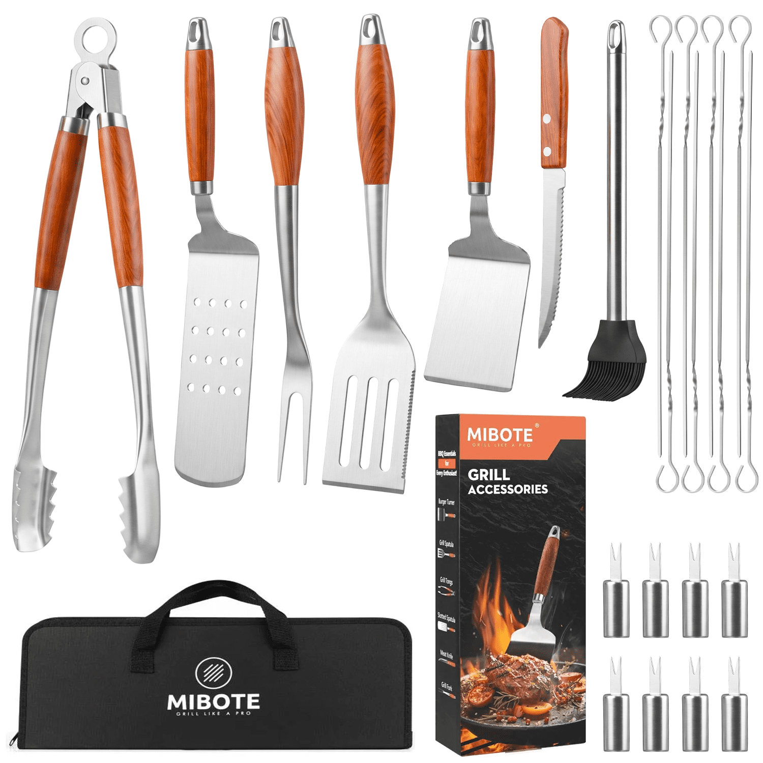 MIBOTE Professional BBQ Grill Accessory Set