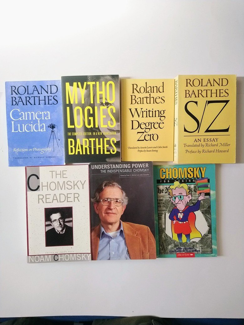 Roland Barthes / Noam Chomsky books!