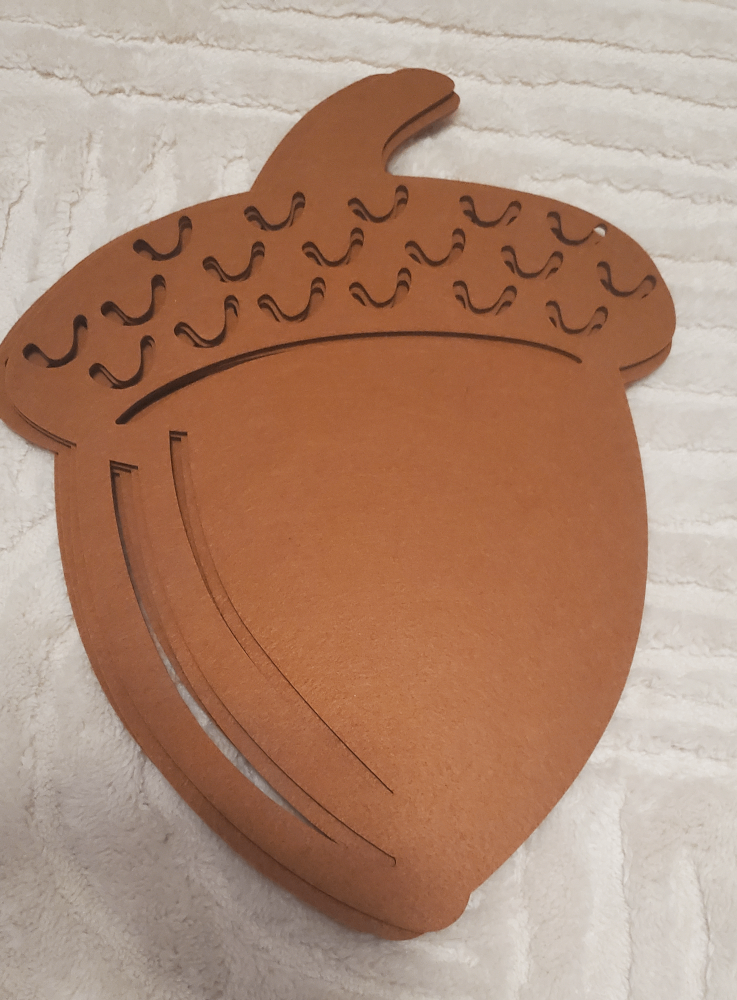 4-Piece Fall Acorn Table Placemats Set - Brown Theme