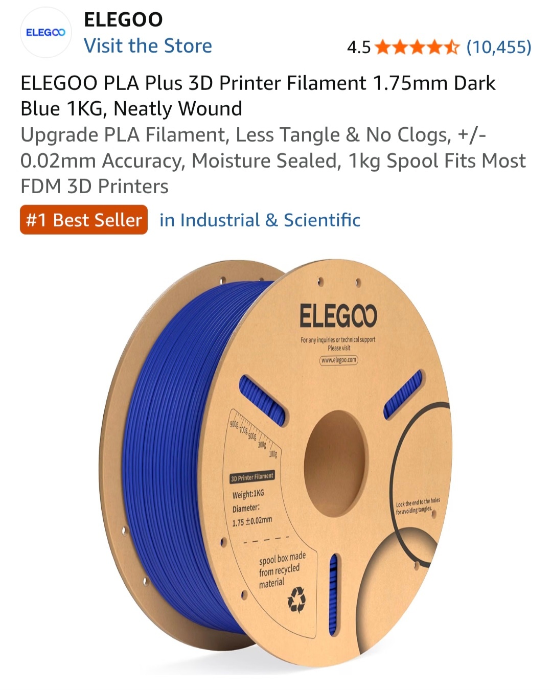 ELEEGO PLA PLUS 3D