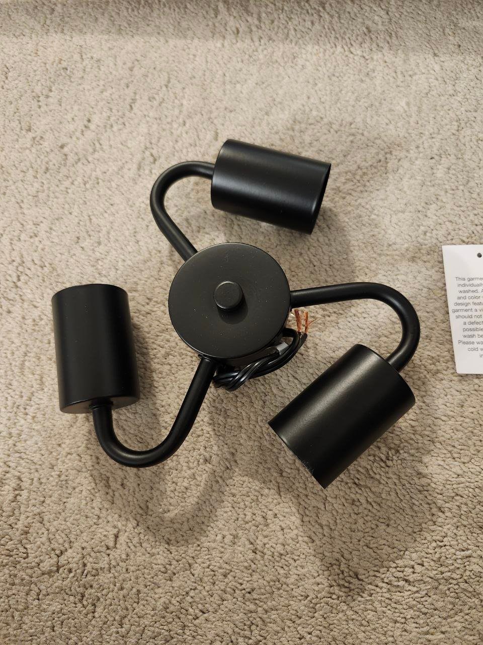 Modern Black 3-Light Ceiling Light Fixture