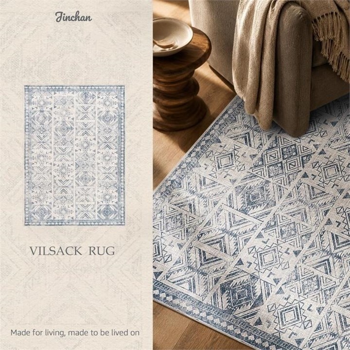 New - 6x9 Washable Area Rug / Carpet - Boho Tribal - photo 2