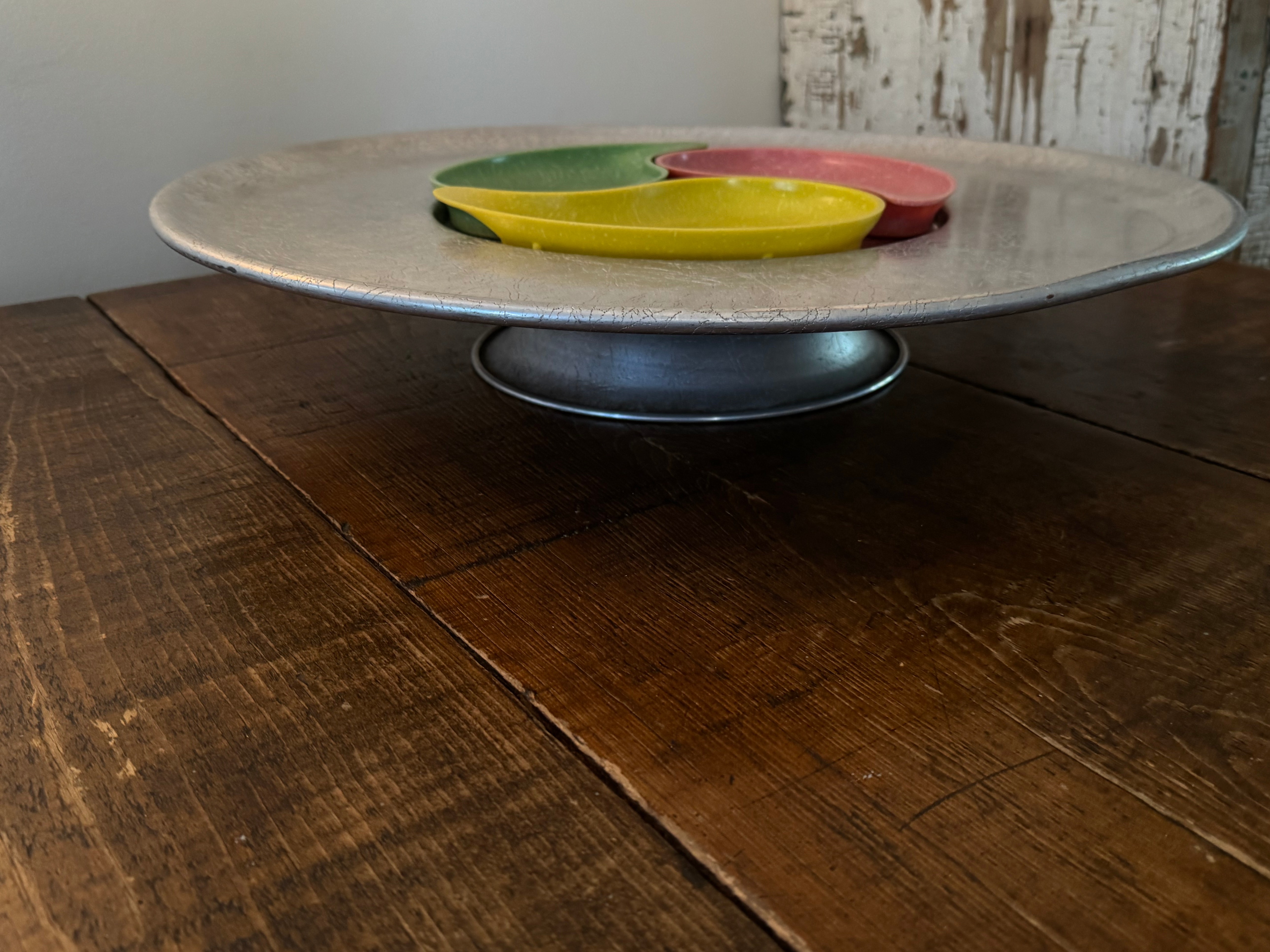 West Bend 1950s Spun Aluminum Lazy Susan - photo 3