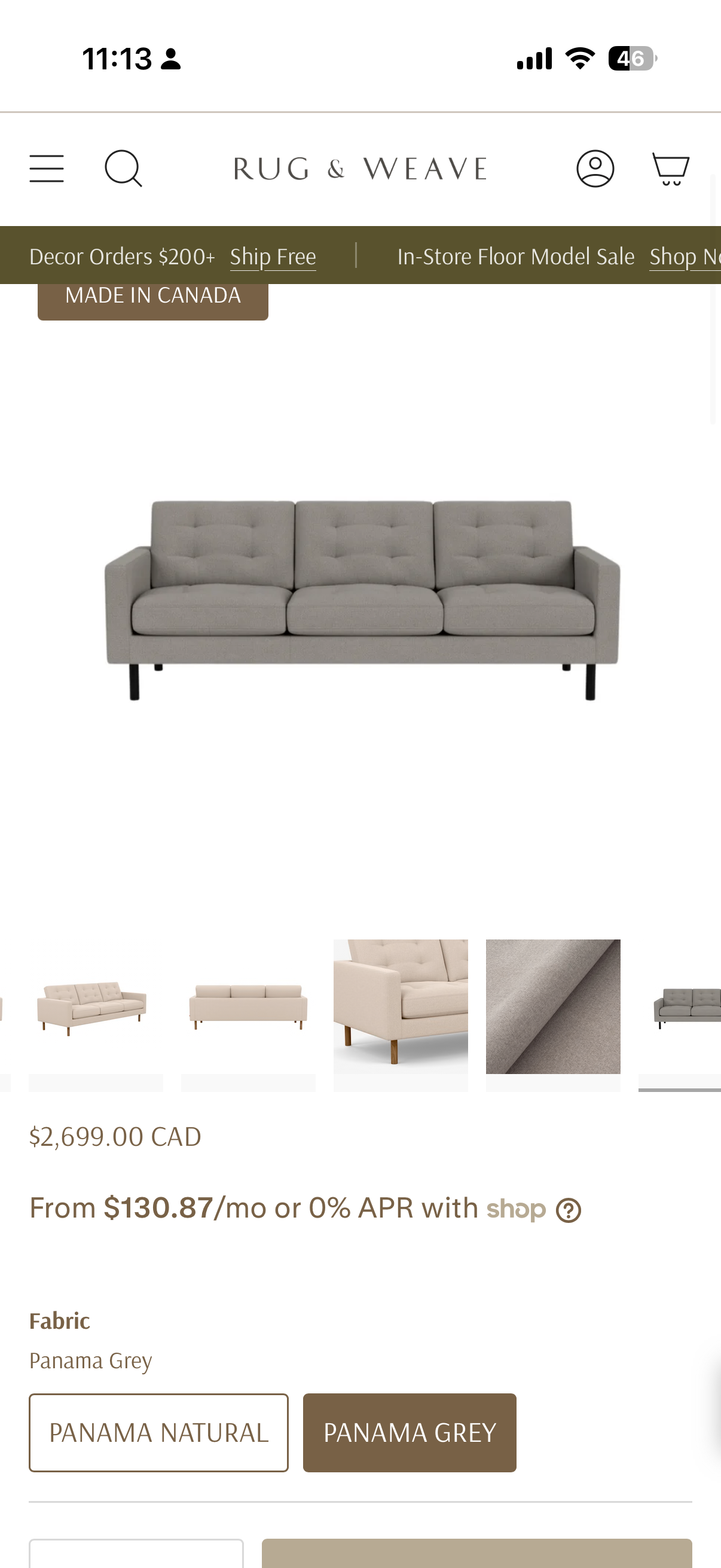 Grey sectional couch - photo 3