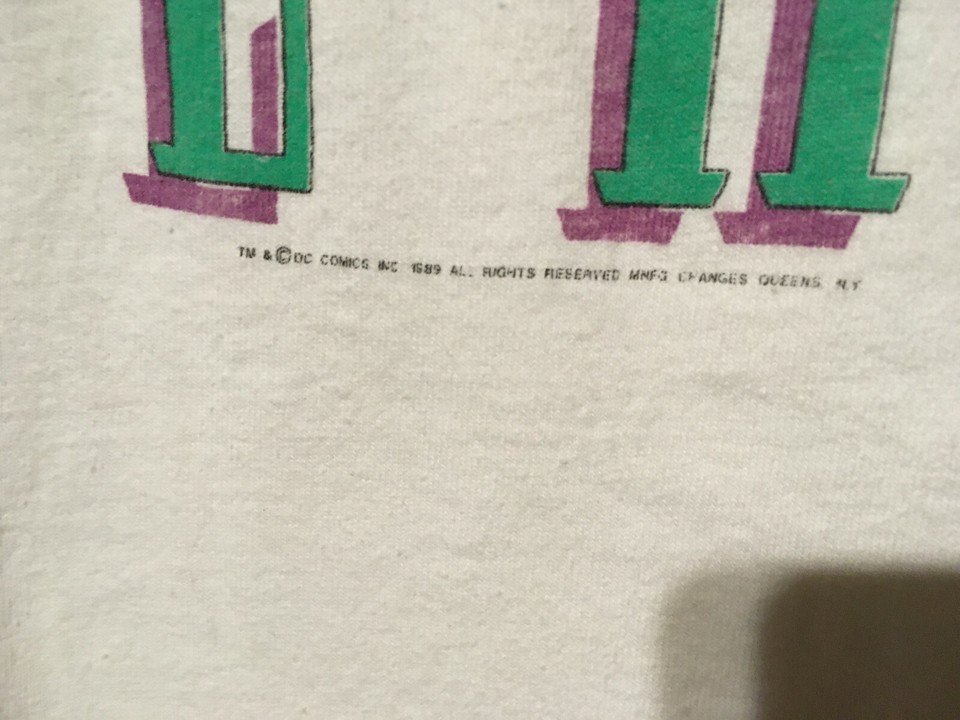 1989 BATMAN JOKER JACK NICHOLSON MEDIUM SHIRT VINTAGE DC COMICS - photo 4