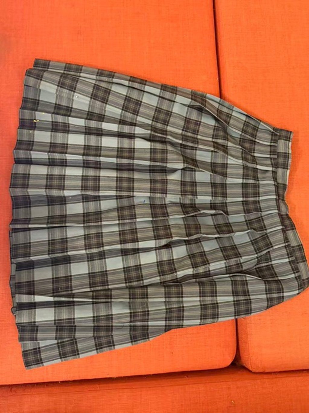 Japanese School JK Plaid Pleated Mini Skirt-grey-One Size