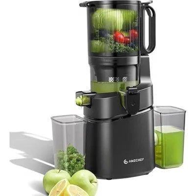 AMZCHEF 2-in-1 Cold Press Juicer — Black