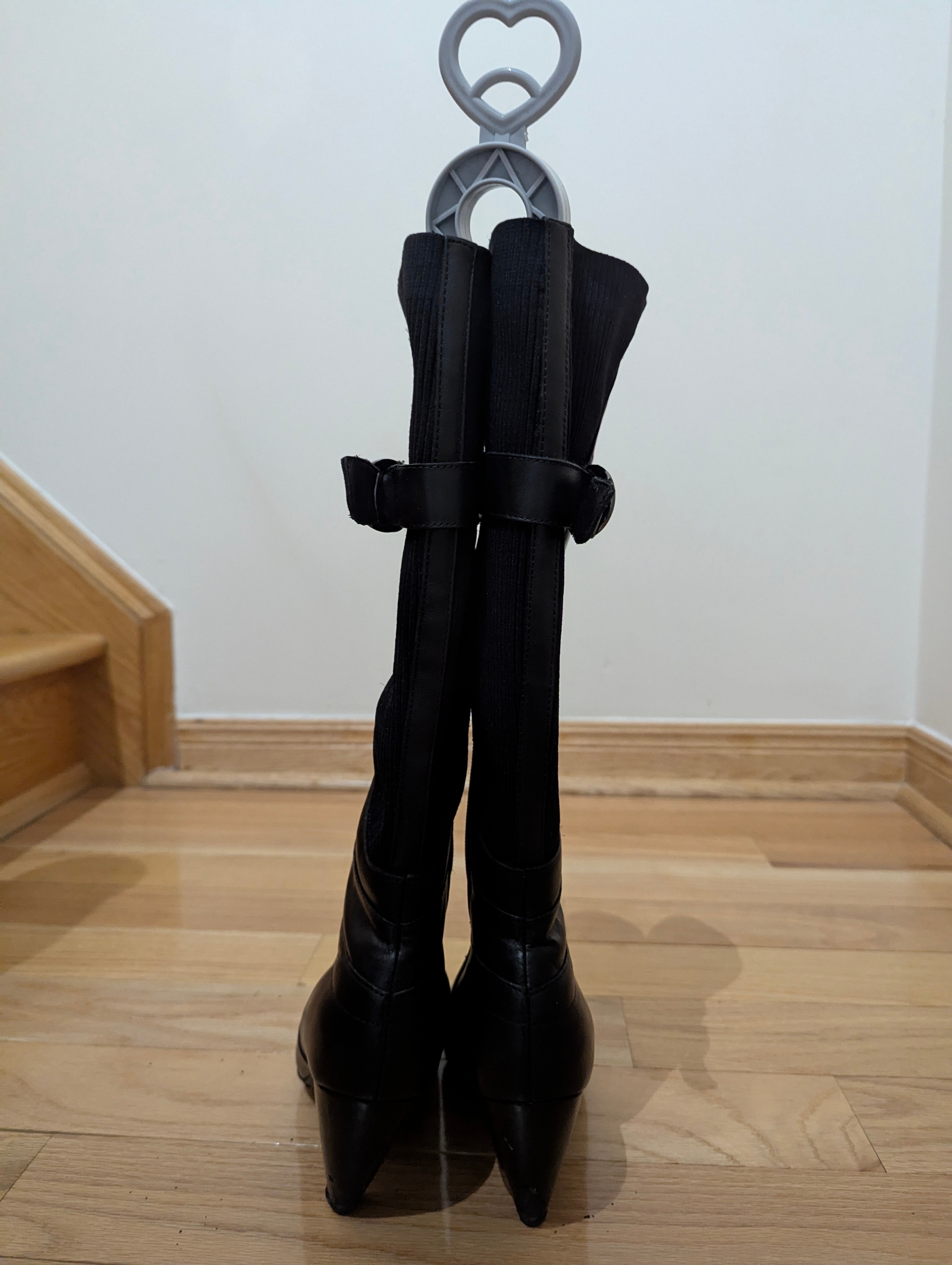 DISCOUNTED Black Leather Knee-High Boots - photo 4