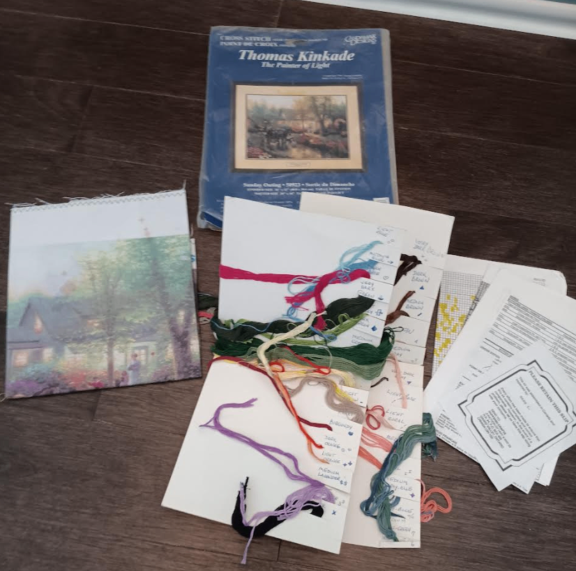 Candamar Designs Cross Stitch Kit Thomas Kinkade Sunday Outing - photo 3