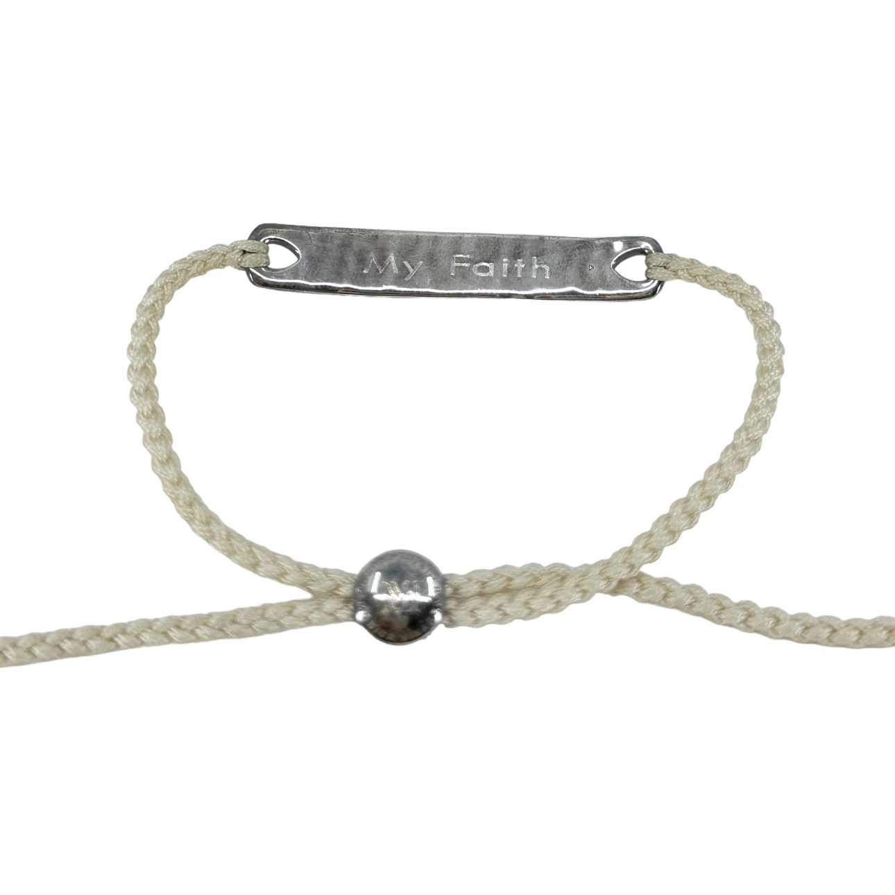 Monica Vinader sterling silver cord My Faith adjustable bracelet - photo 5