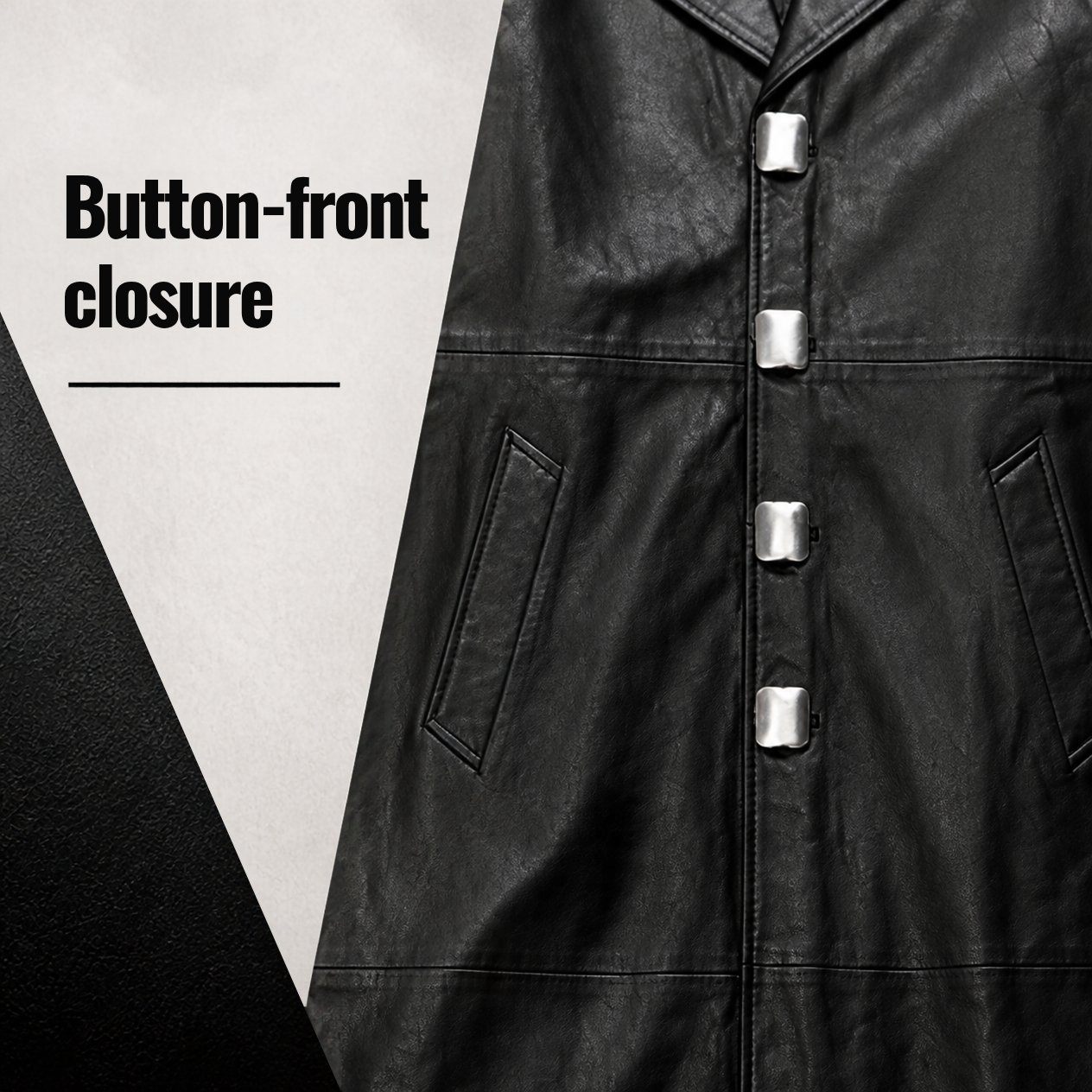 JKT-012 — Women's leather long coat — brand new, size XL - photo 3