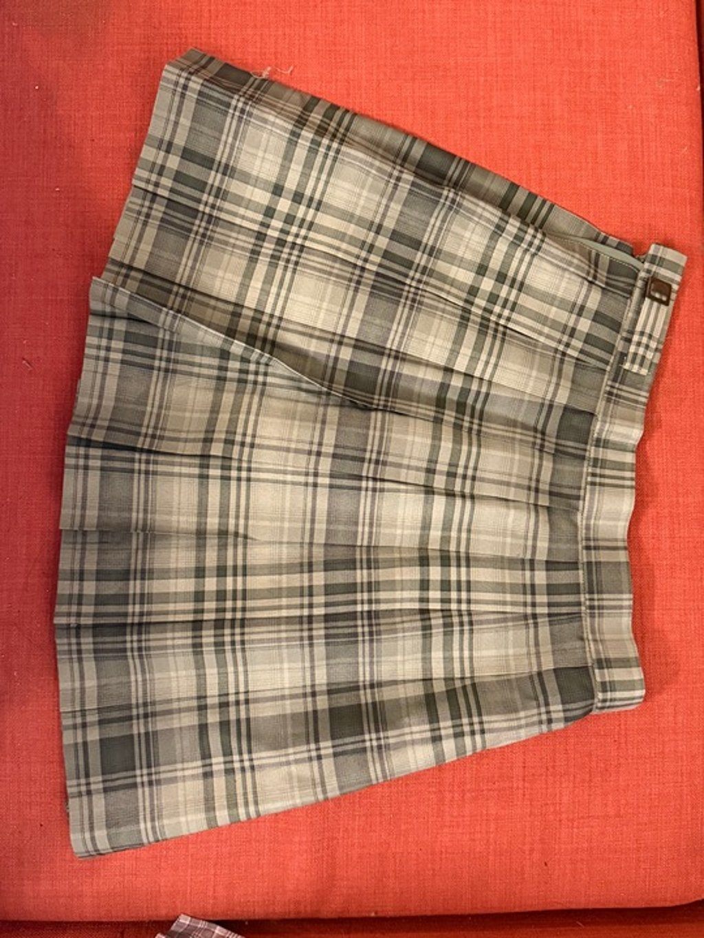 Japanese School JK Plaid Pleated Mini Skirt-grey/white-One Size