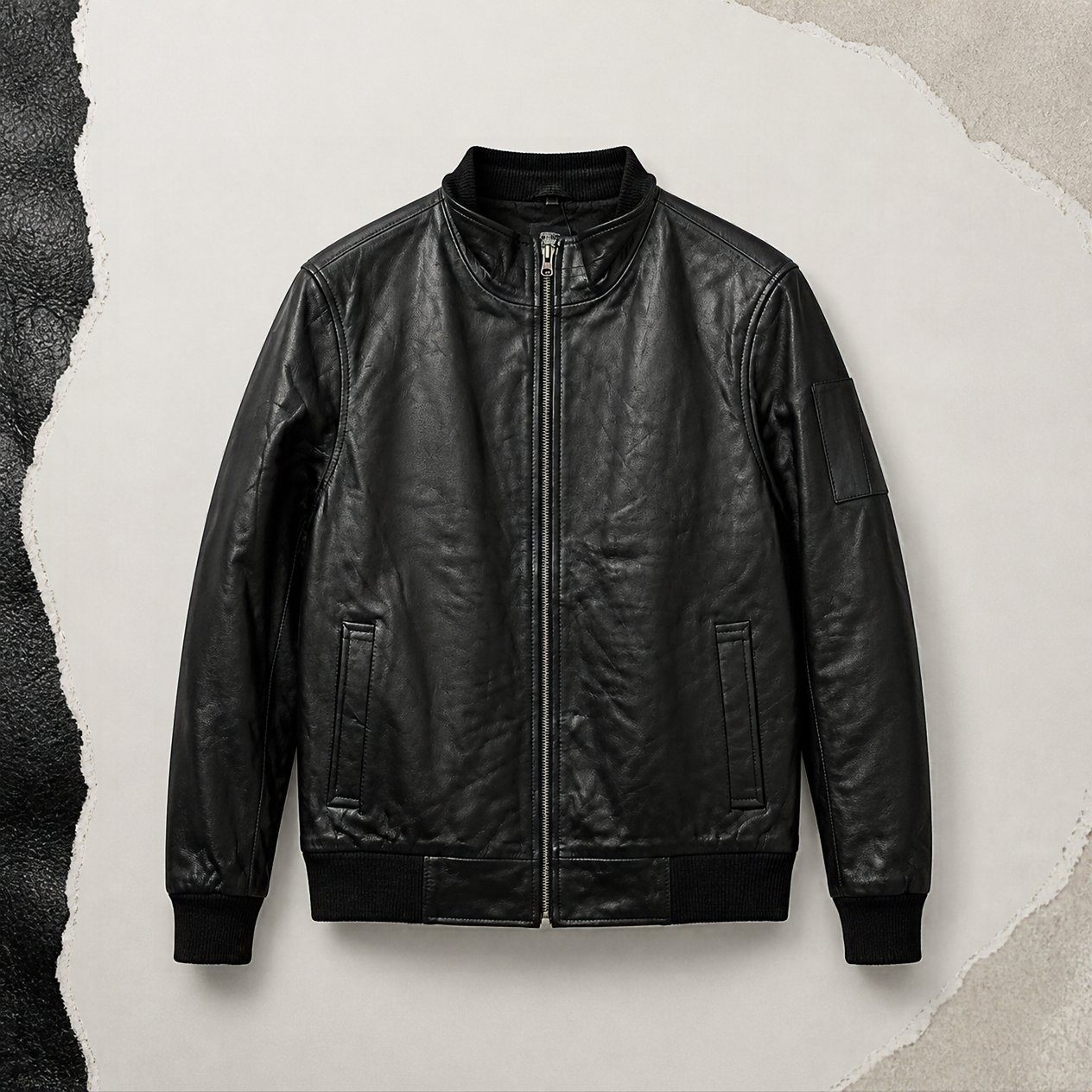 JKT-061 — Men's Clark leather bomber jacket — brand new, size L - photo 5