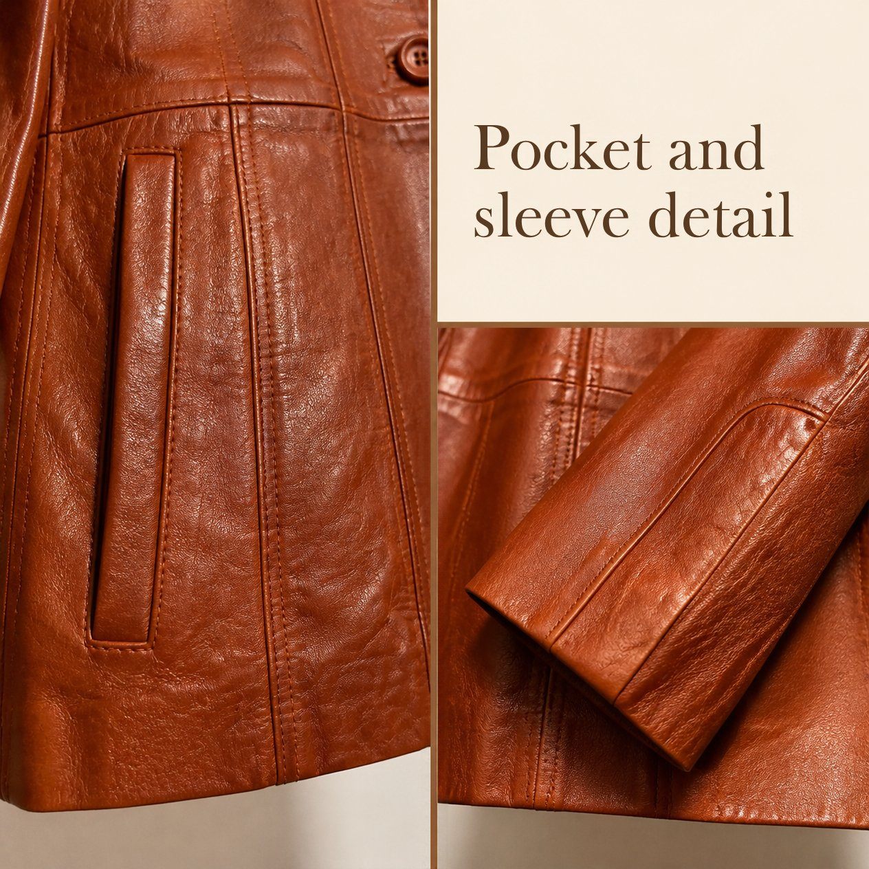 JKT-052 — Women's Bitonto leather blazer — brand new, size L - photo 5