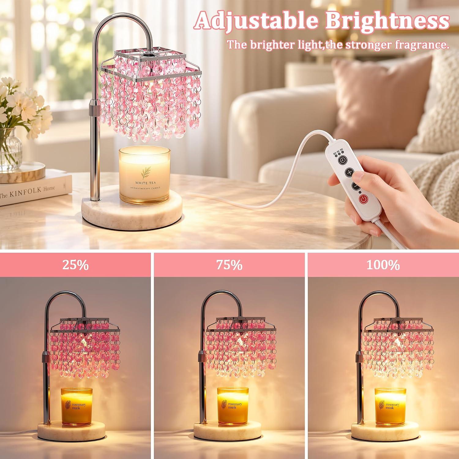 Crystal Candle Warmer Lamp with Timer & Dimmable Brightness - photo 5