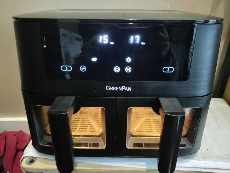 NEW GreenPan Bistro Dual Zone Air Fryer, 2x 4L