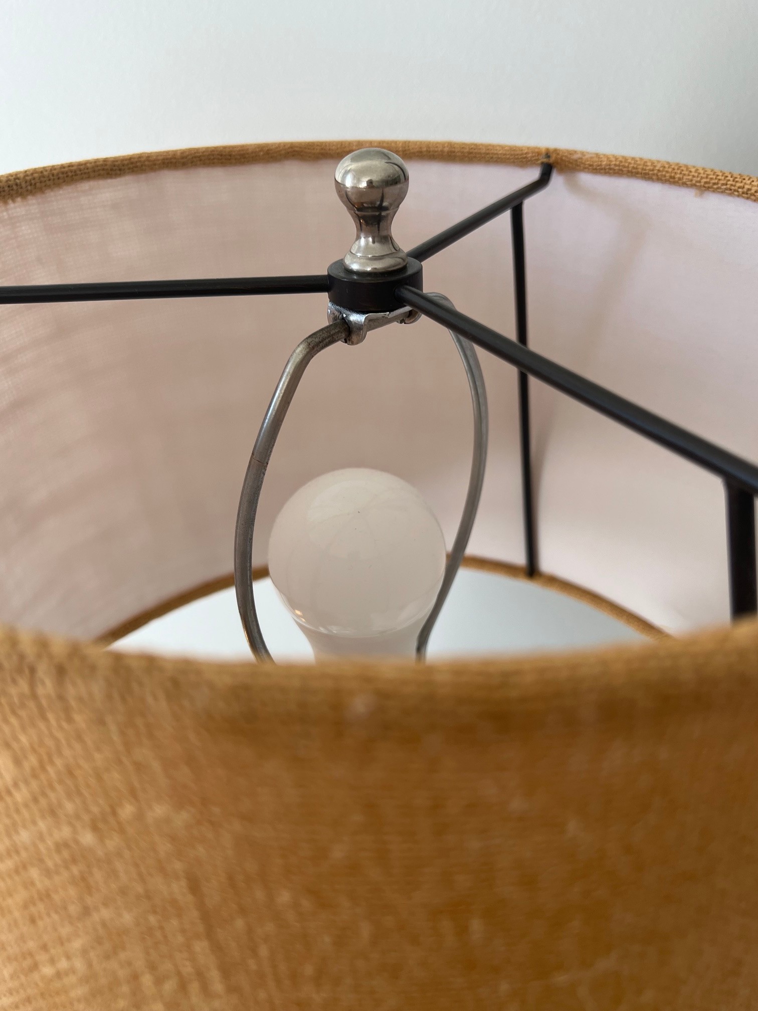 Pottery Barn Mercury Table Lamps with Burlap Shades – Set of 2 - photo 4