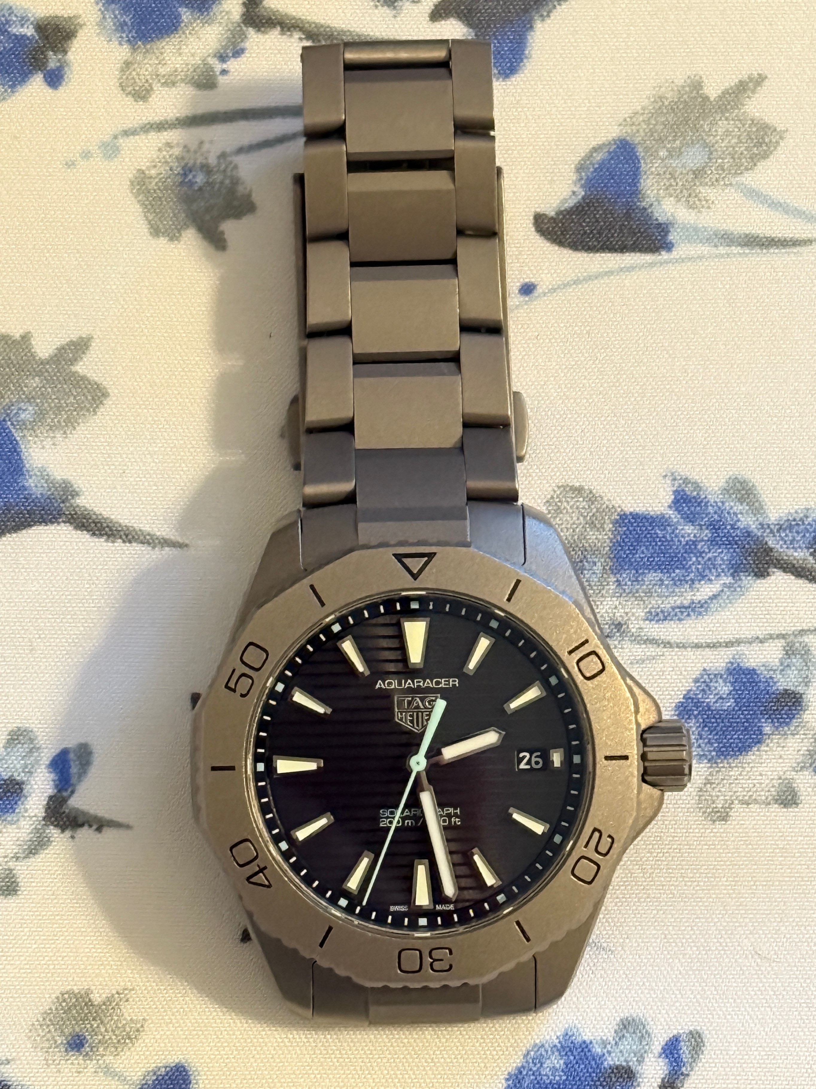 TAG Heuer Titanium Aquaracer Professional 200 Solargraph Watch - photo 2