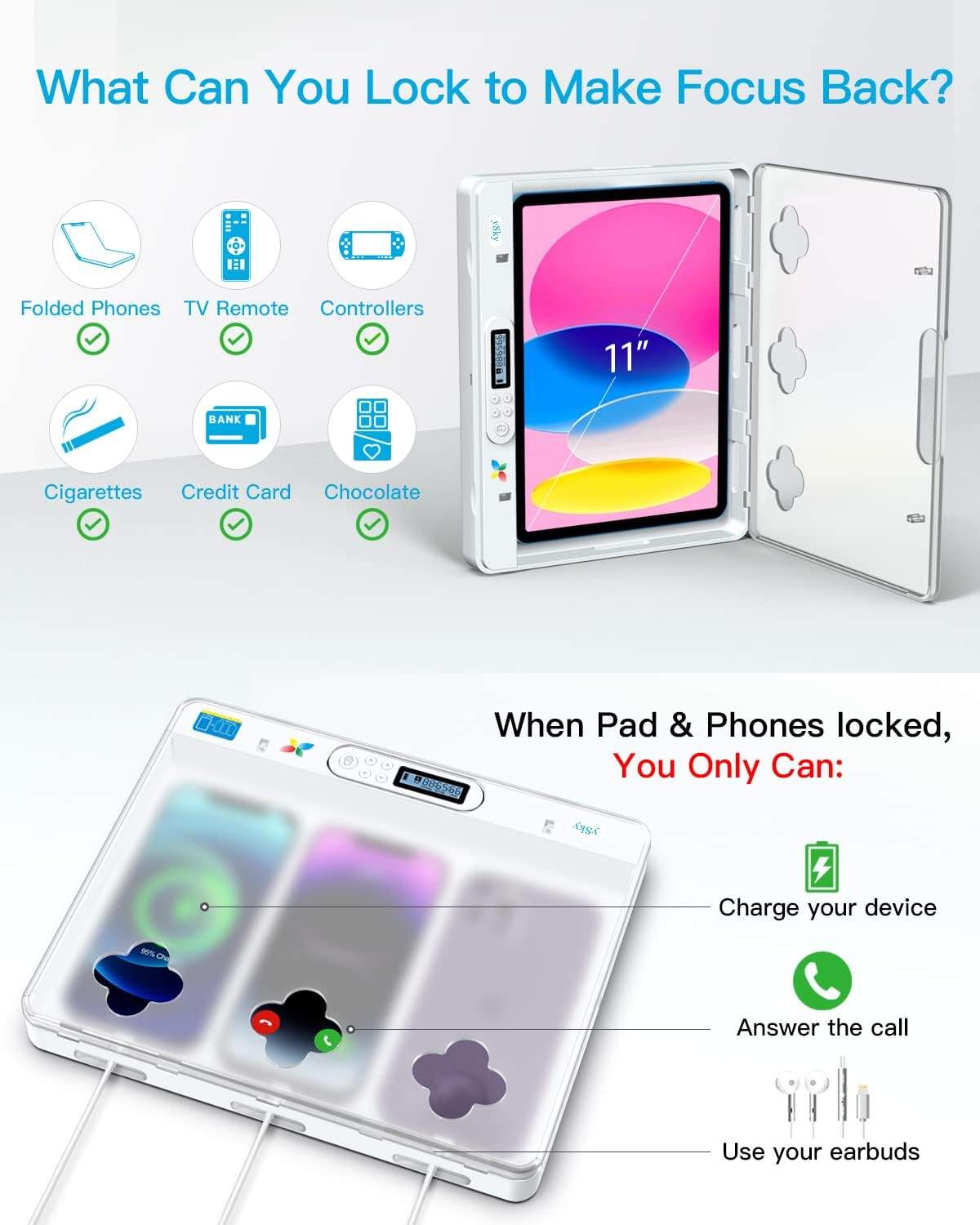 ySky Phone Lock Box with Timer for - photo 2